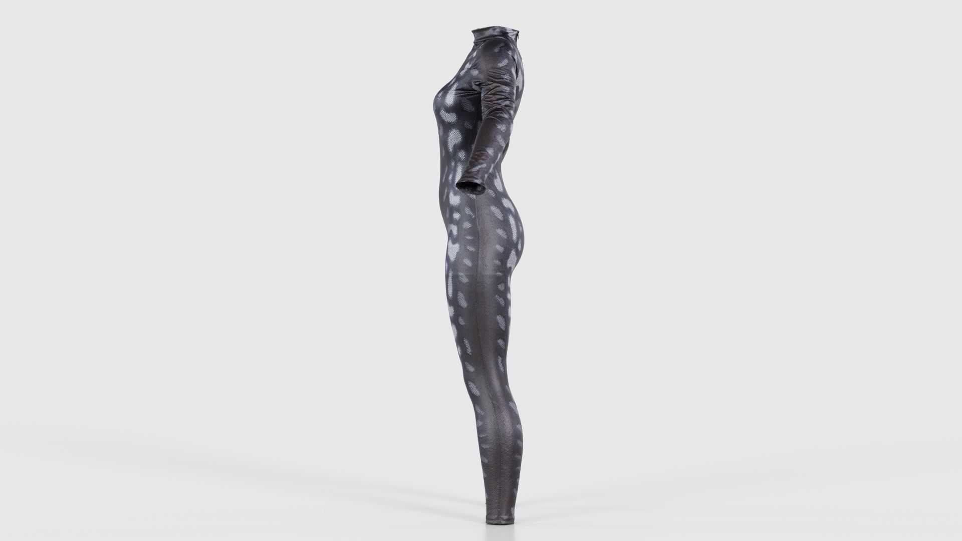 Grey Snake Catsuit Low-poly 3D model_24