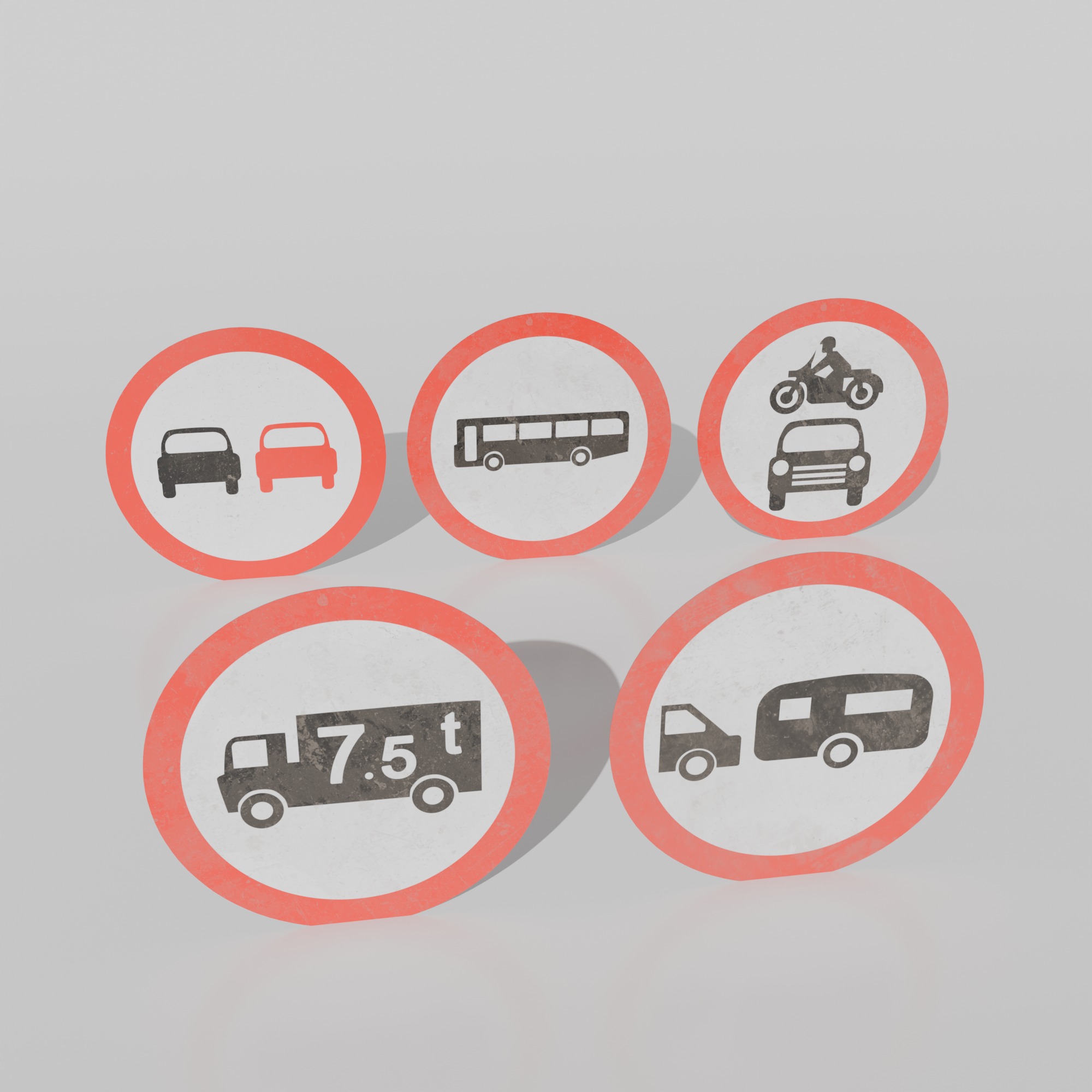 UK Traffic Signs - Giving Orders 3D model_10