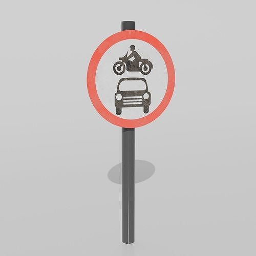 UK Traffic Signs - Giving Orders 3D model 5