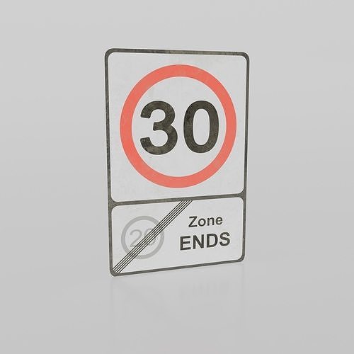 UK Traffic Signs - Giving Orders 3D model 3