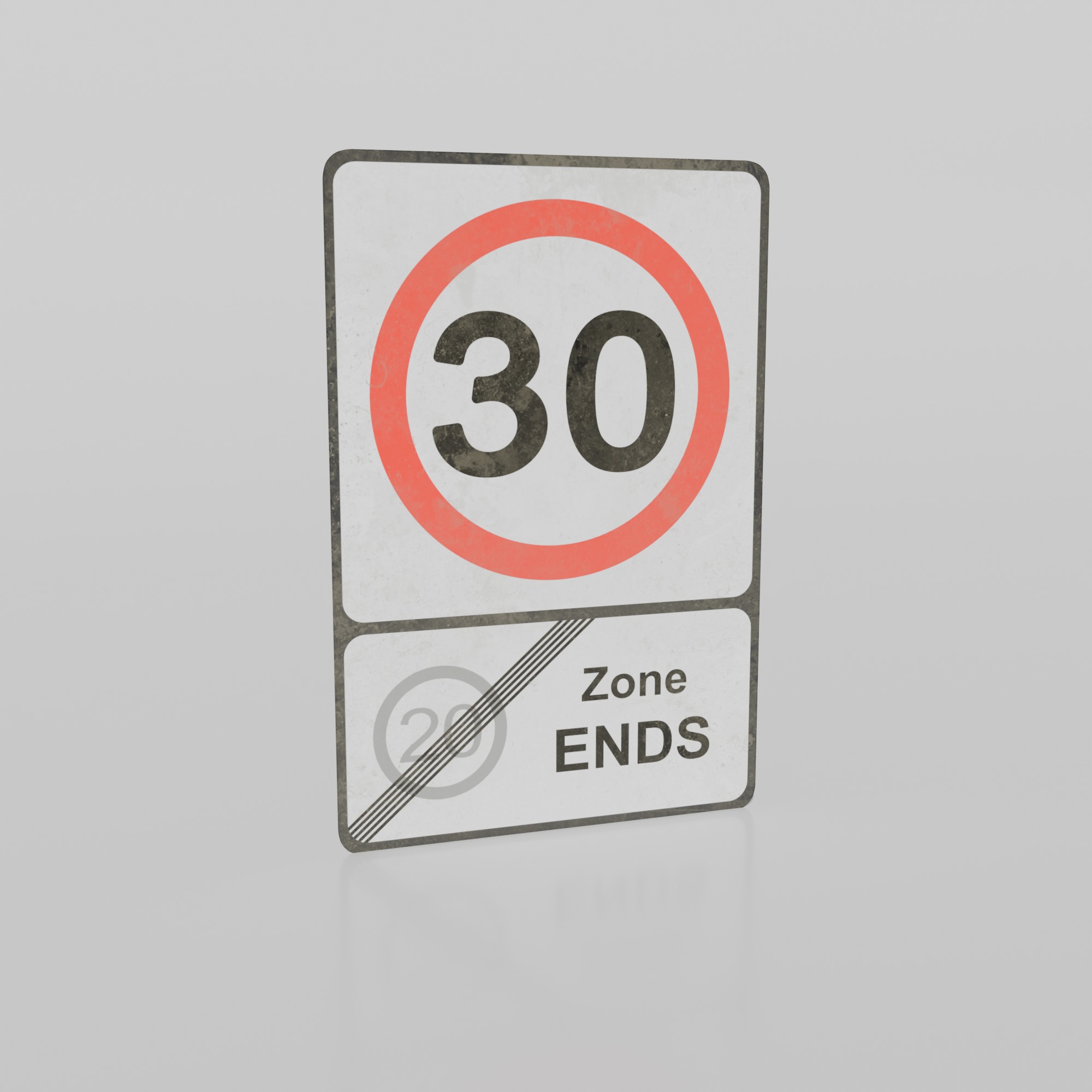 UK Traffic Signs - Giving Orders 3D model_2