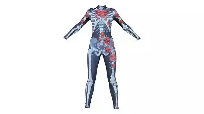 Rose Skeleton Catsuit