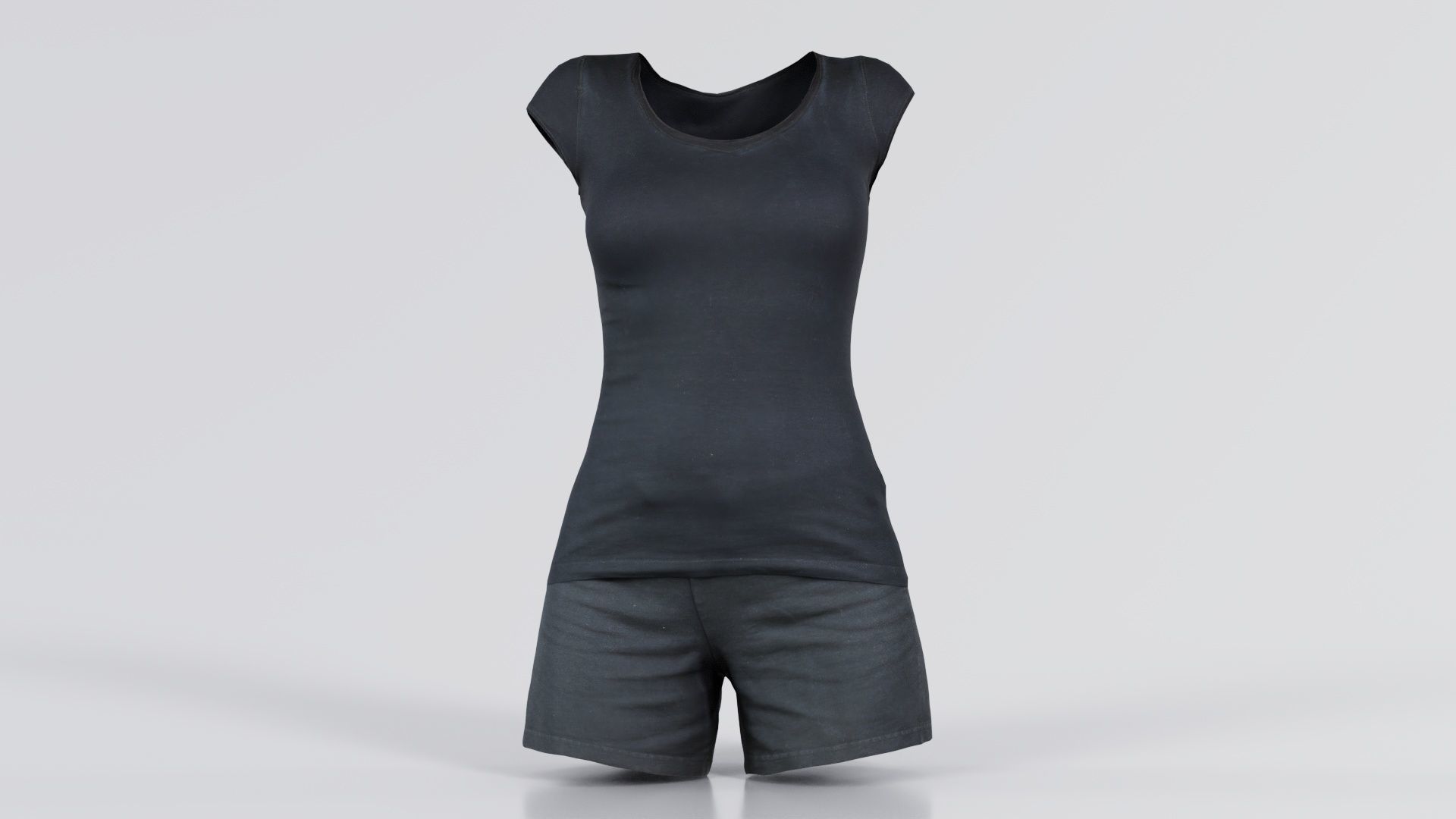 Running Outfit Low-poly 3D model_4