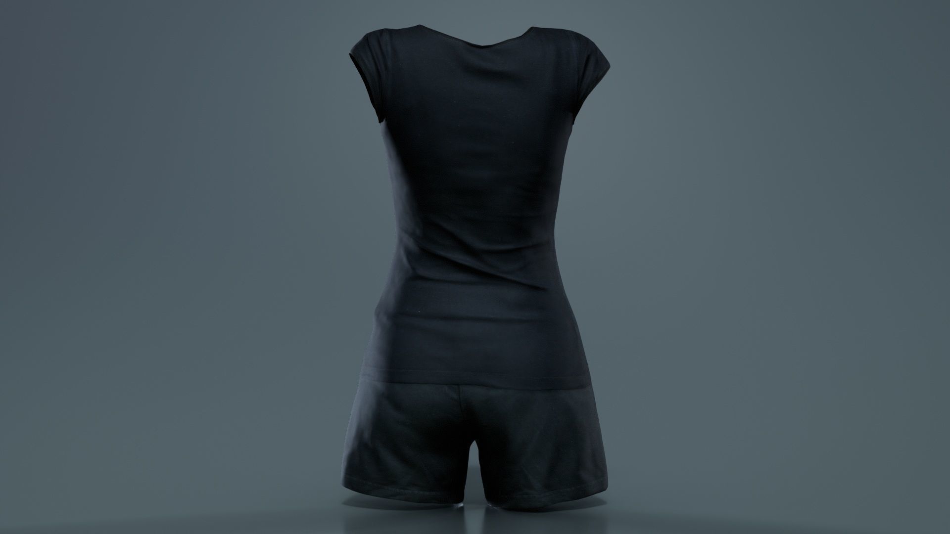 Running Outfit Low-poly 3D model_2