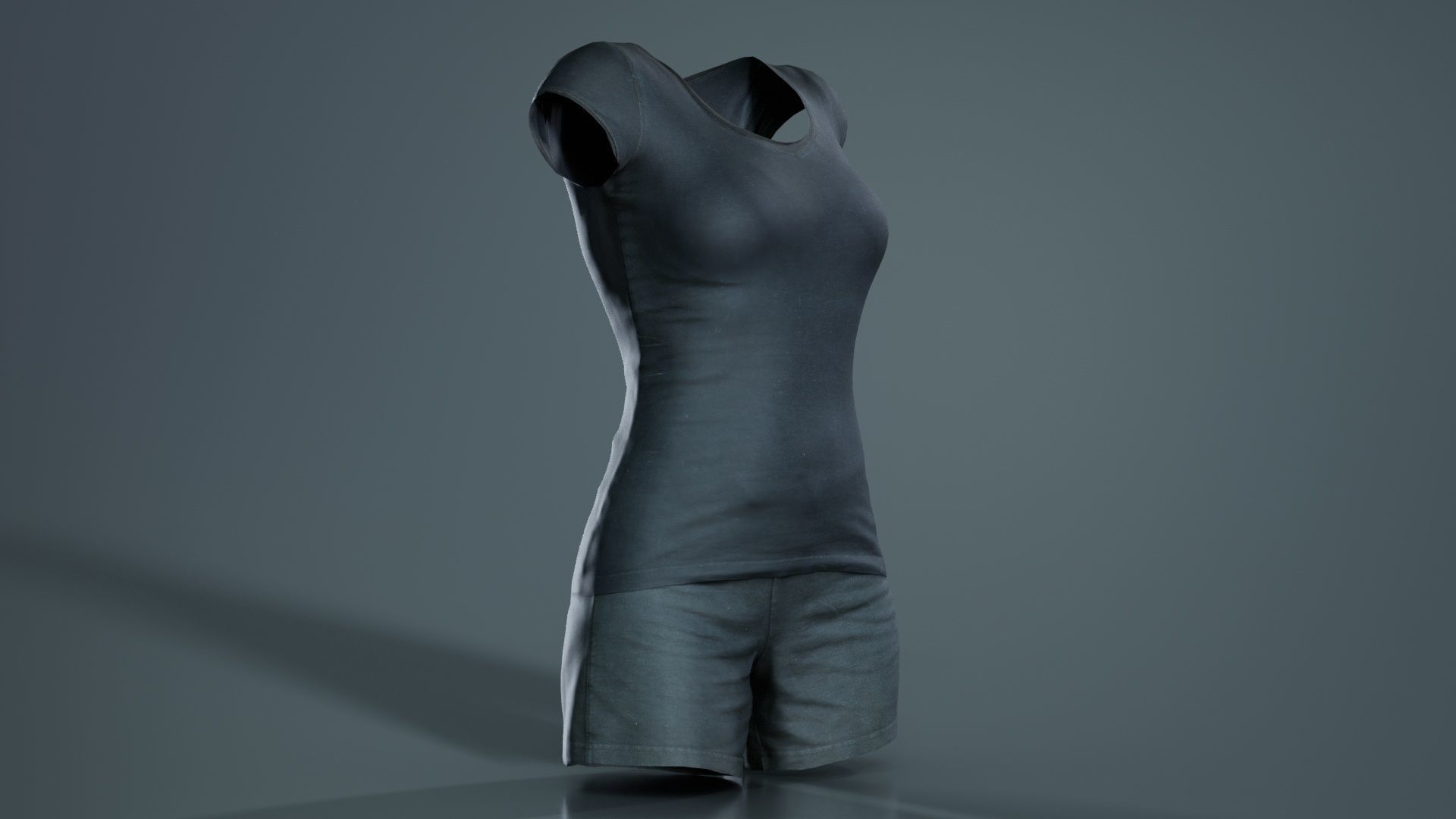 Running Outfit Low-poly 3D model_7