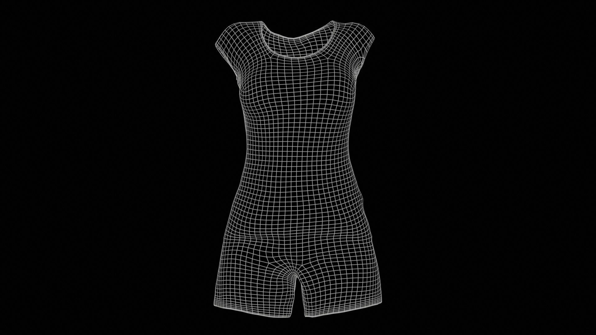 Running Outfit Low-poly 3D model_11