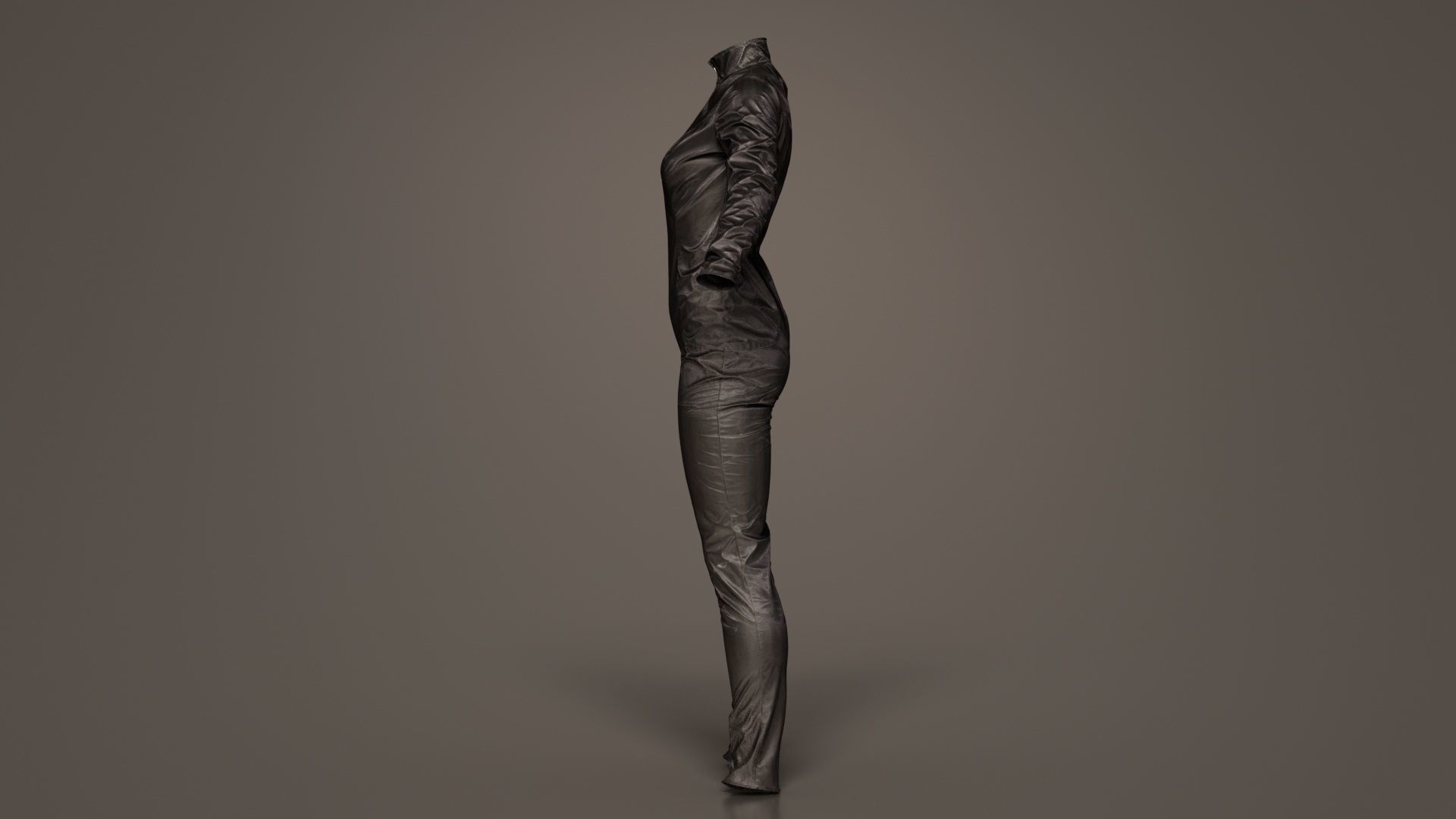 Shiny Detailed Catsuit Low-poly 3D model_4