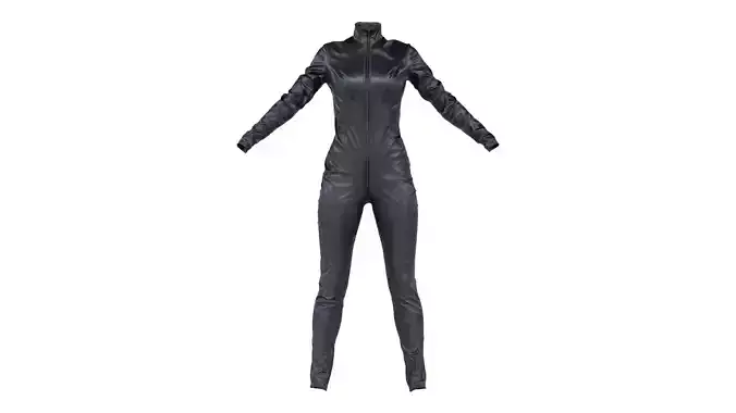 Shiny Detailed Catsuit