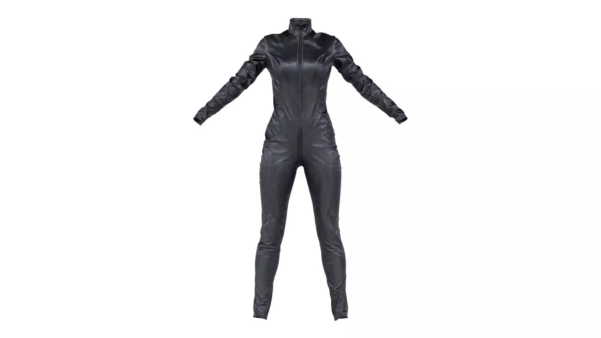 Shiny Detailed Catsuit Low-poly 3D model_0