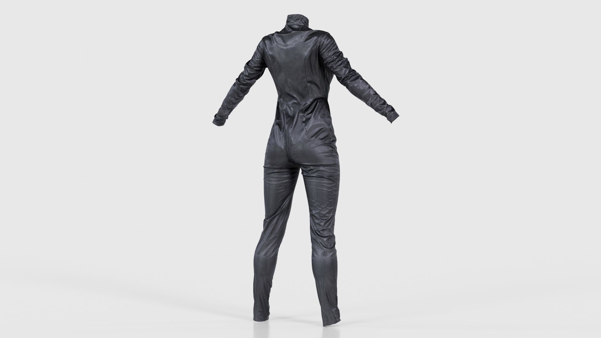 Shiny Detailed Catsuit Low-poly 3D model_20