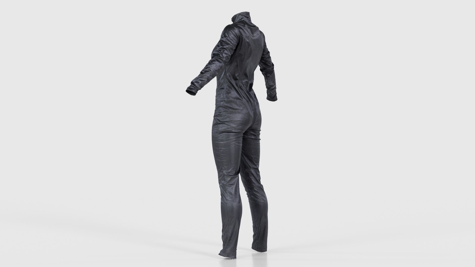 Shiny Detailed Catsuit Low-poly 3D model_23