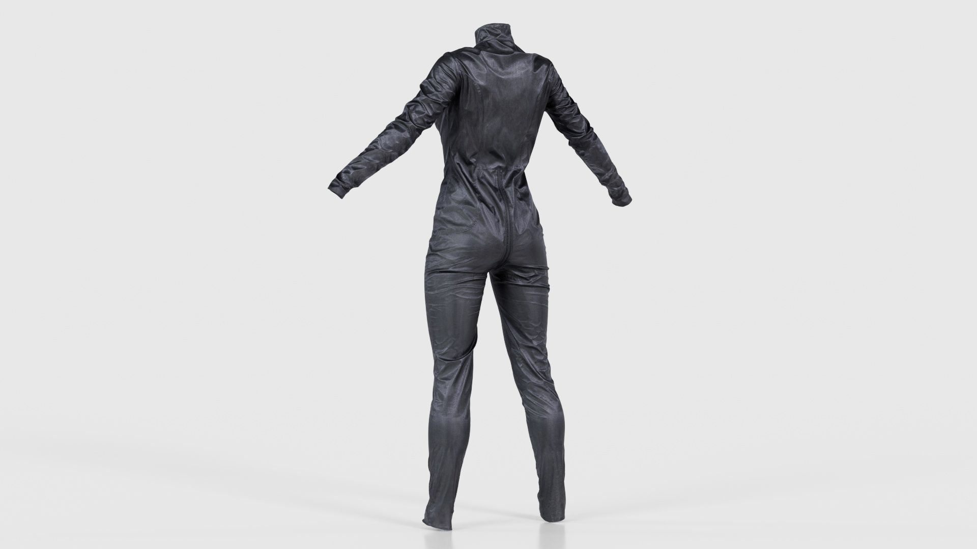 Shiny Detailed Catsuit Low-poly 3D model_22