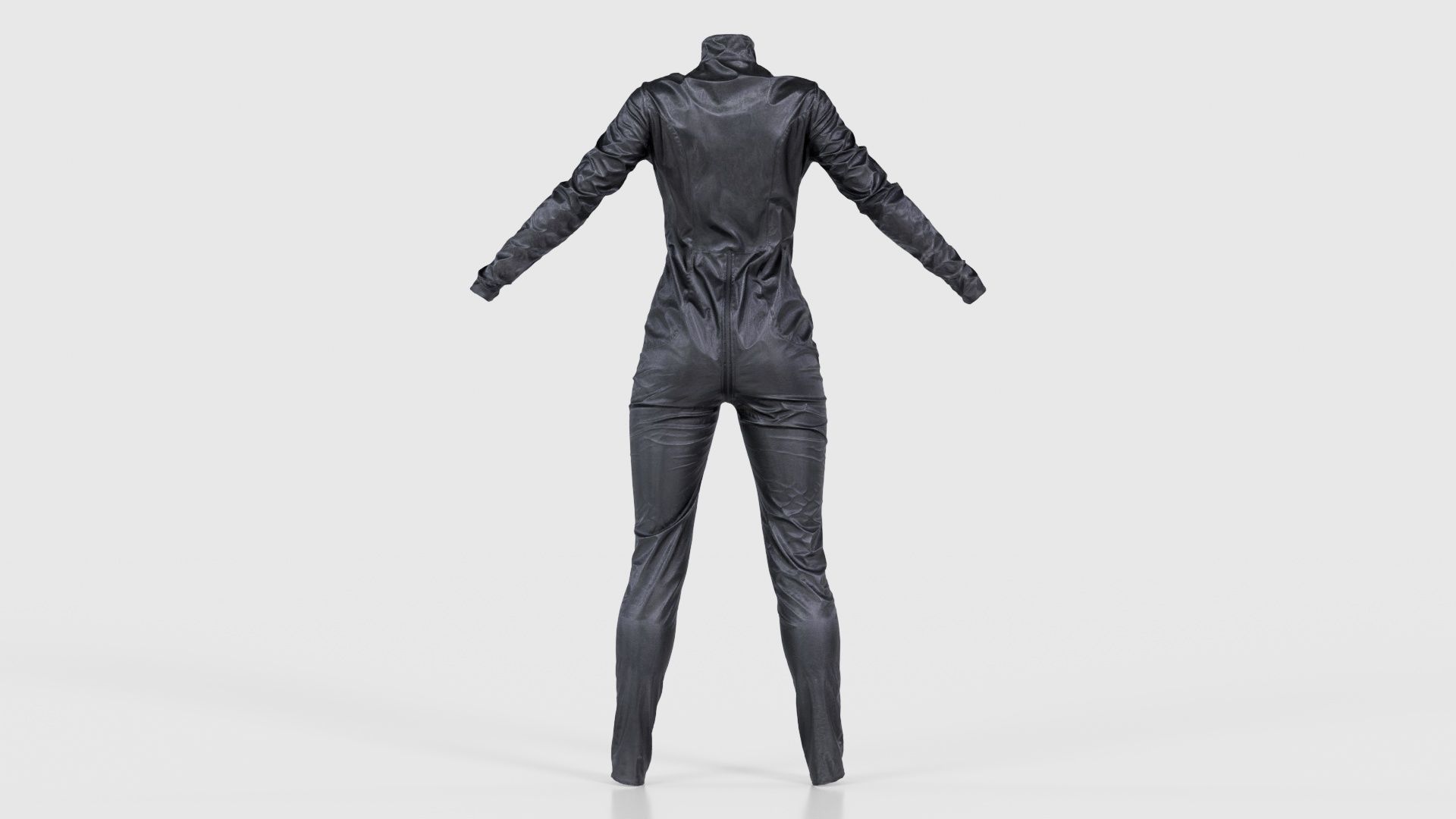 Shiny Detailed Catsuit Low-poly 3D model_21
