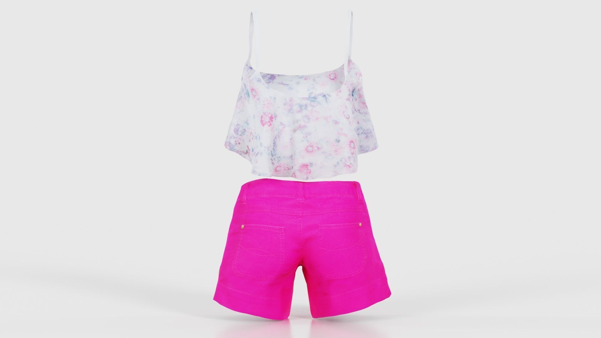 Summer Outfit Low-poly 3D model_21