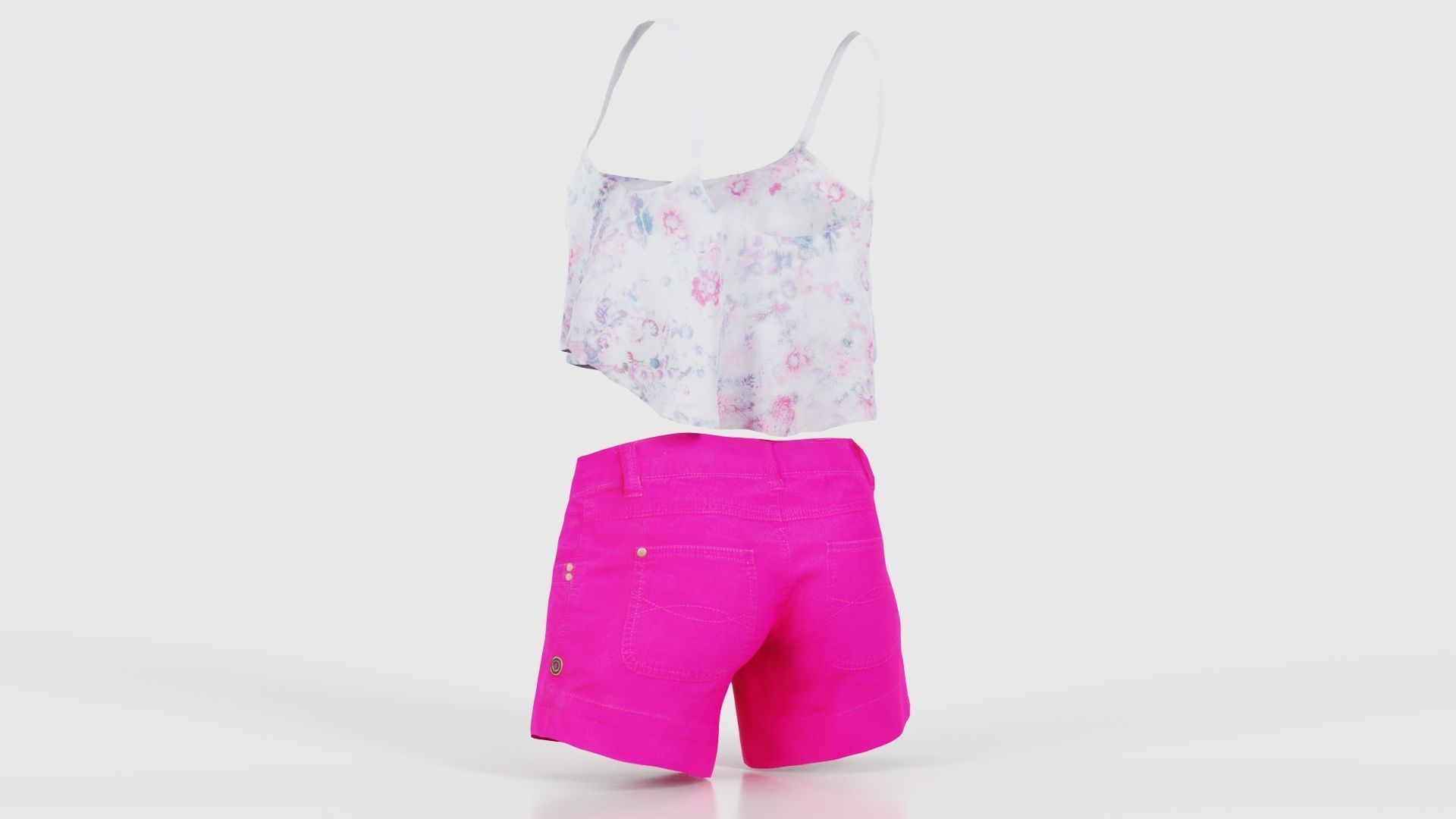 Summer Outfit Low-poly 3D model_22