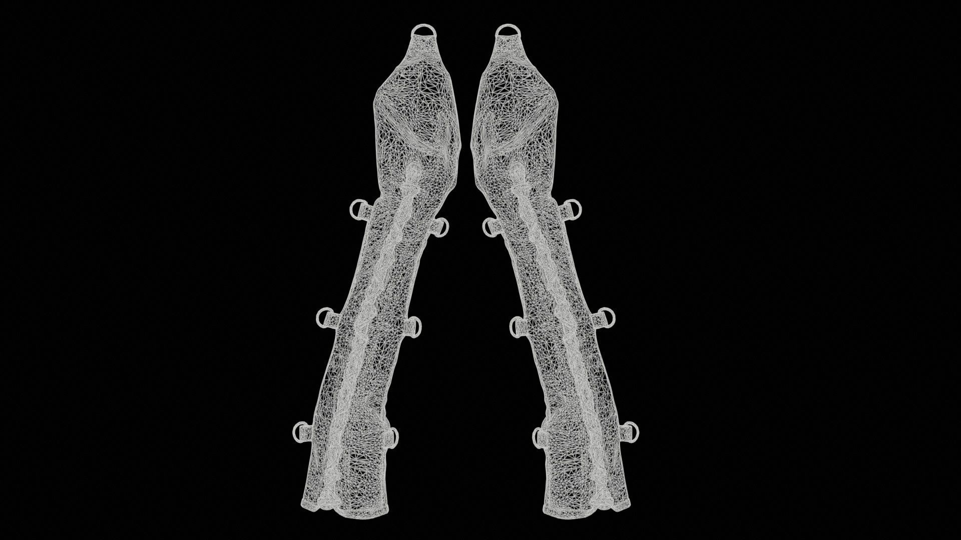 Bondage Gloves Low-poly 3D model_11