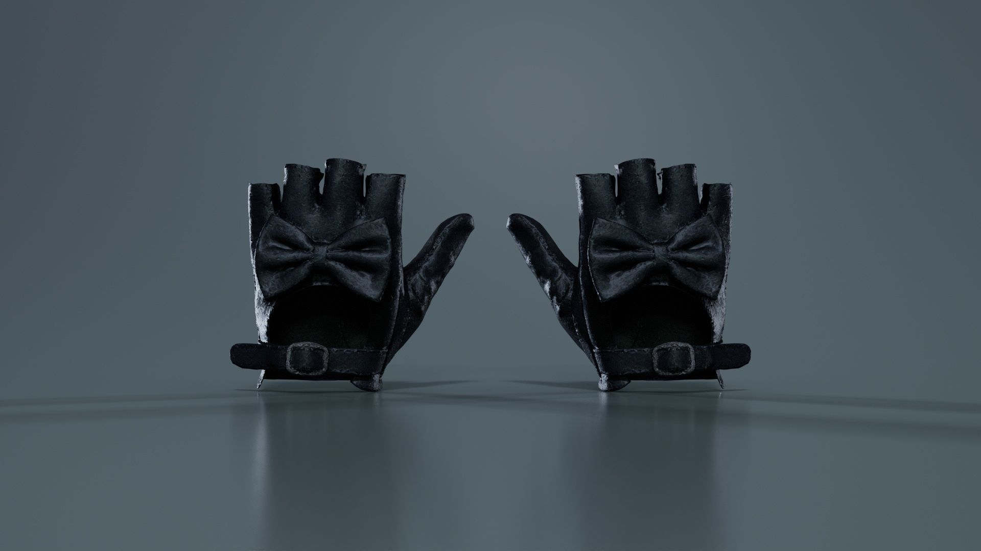 Bow Gloves Low-poly 3D model_3