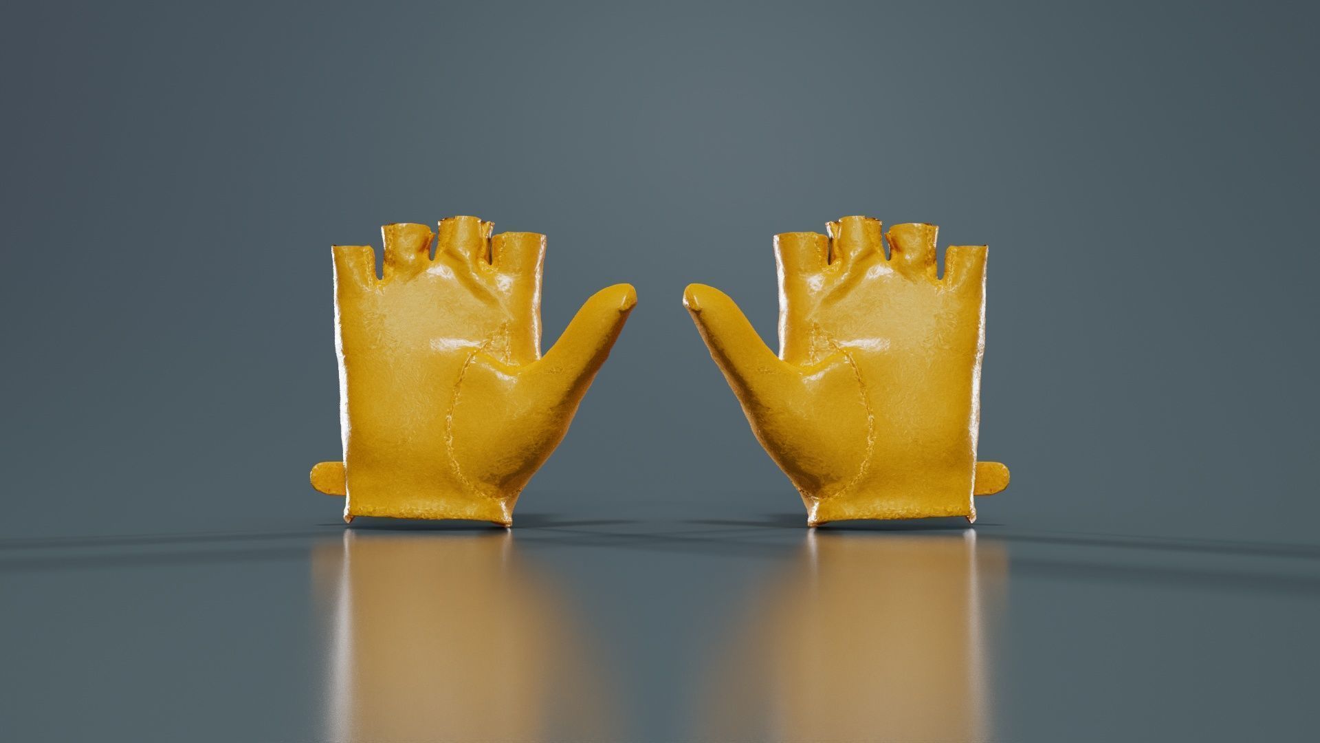 Bow Gloves Low-poly 3D model_13