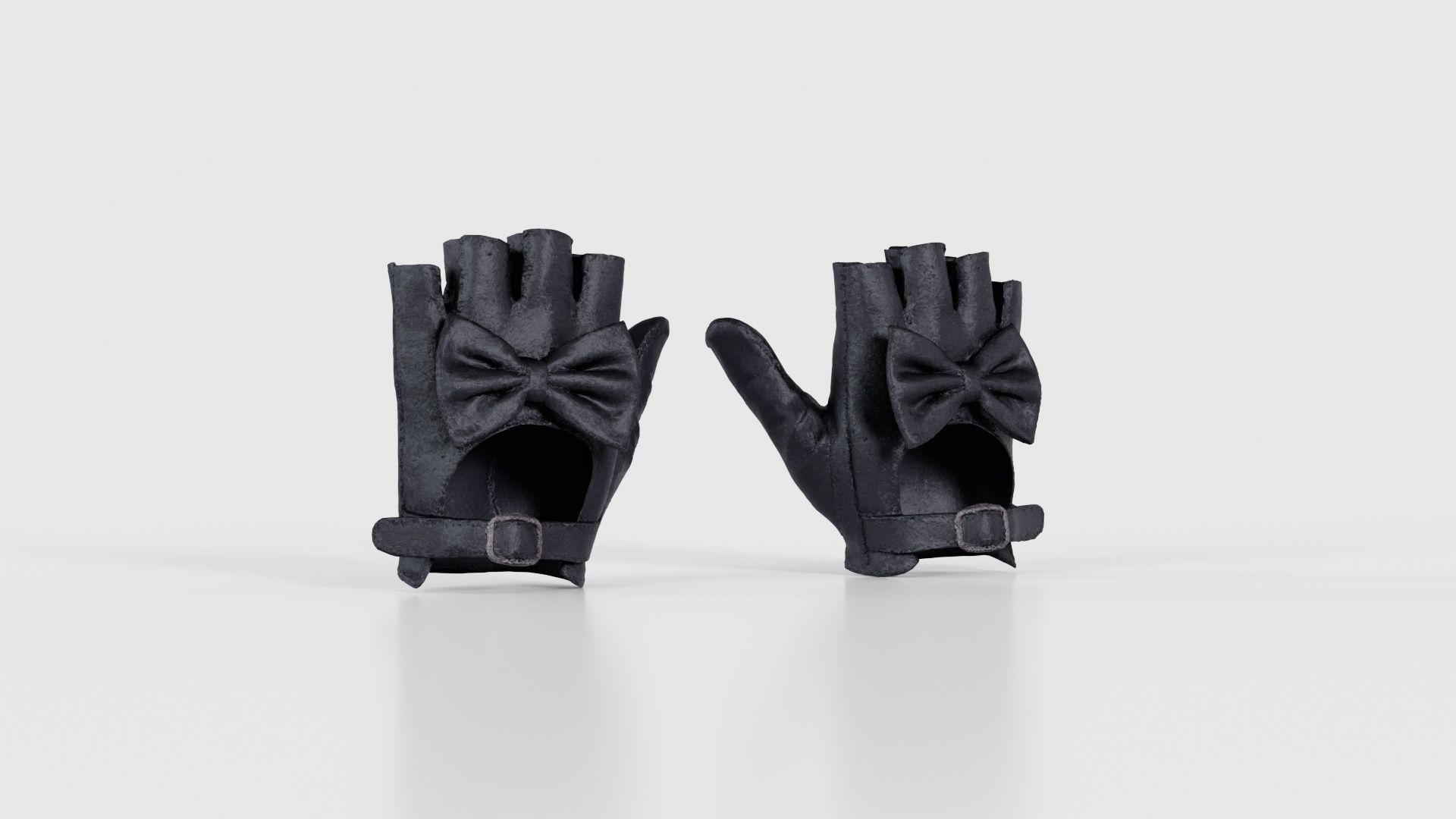 Bow Gloves Low-poly 3D model_16