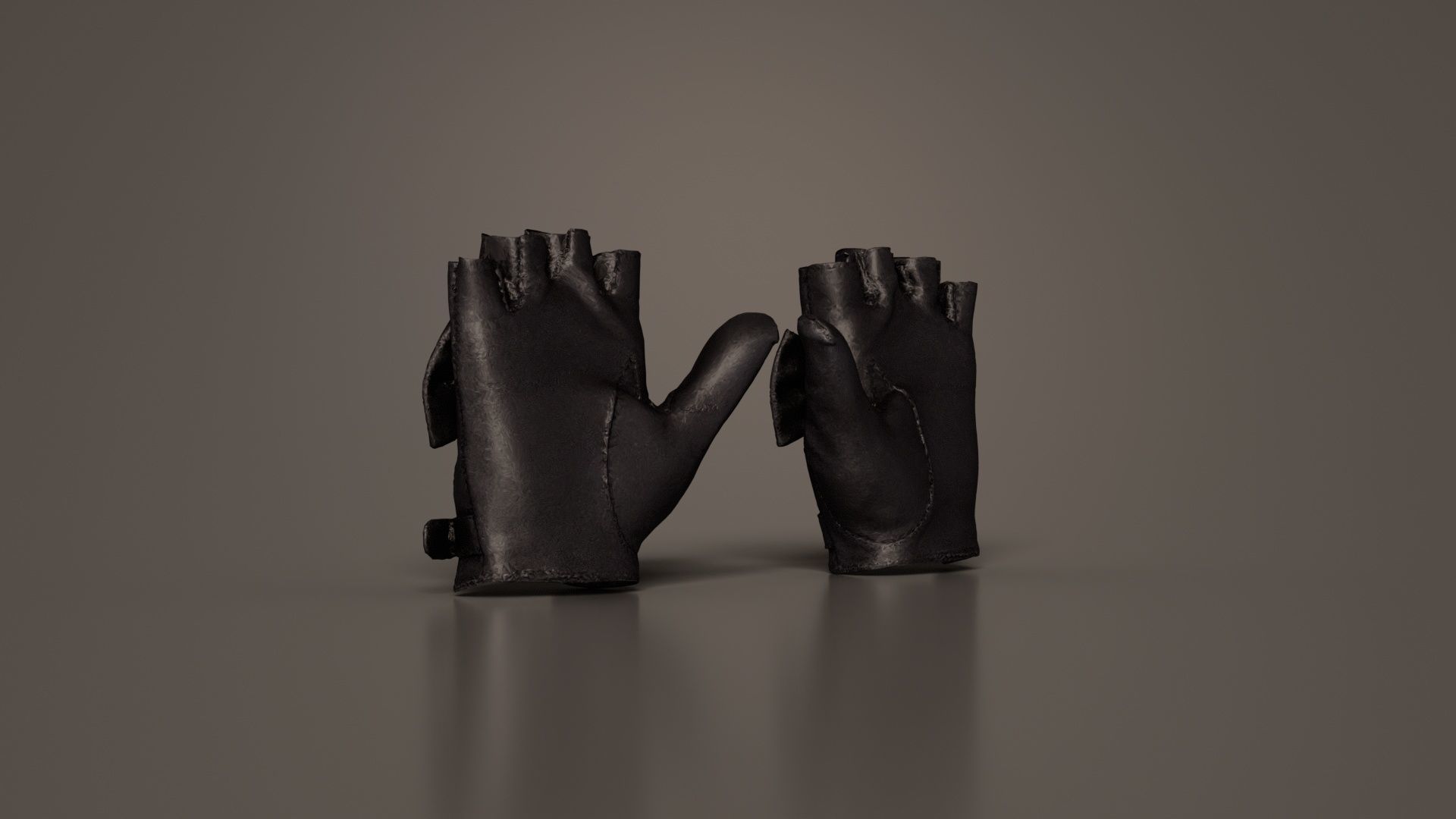 Bow Gloves Low-poly 3D model_2