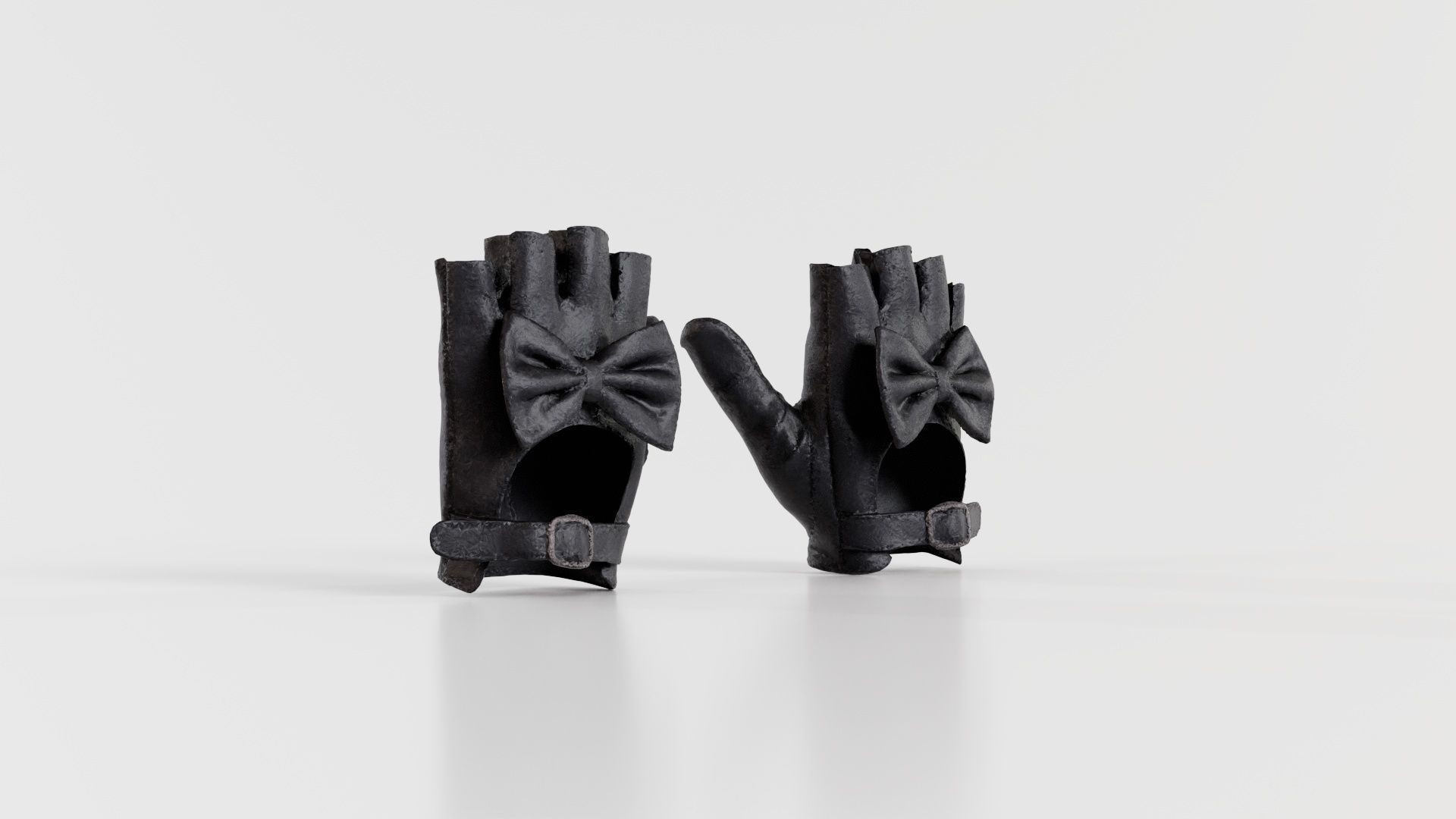Bow Gloves Low-poly 3D model_4