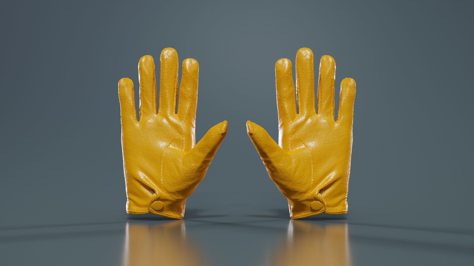 Button Gloves Low-poly 3D model_13
