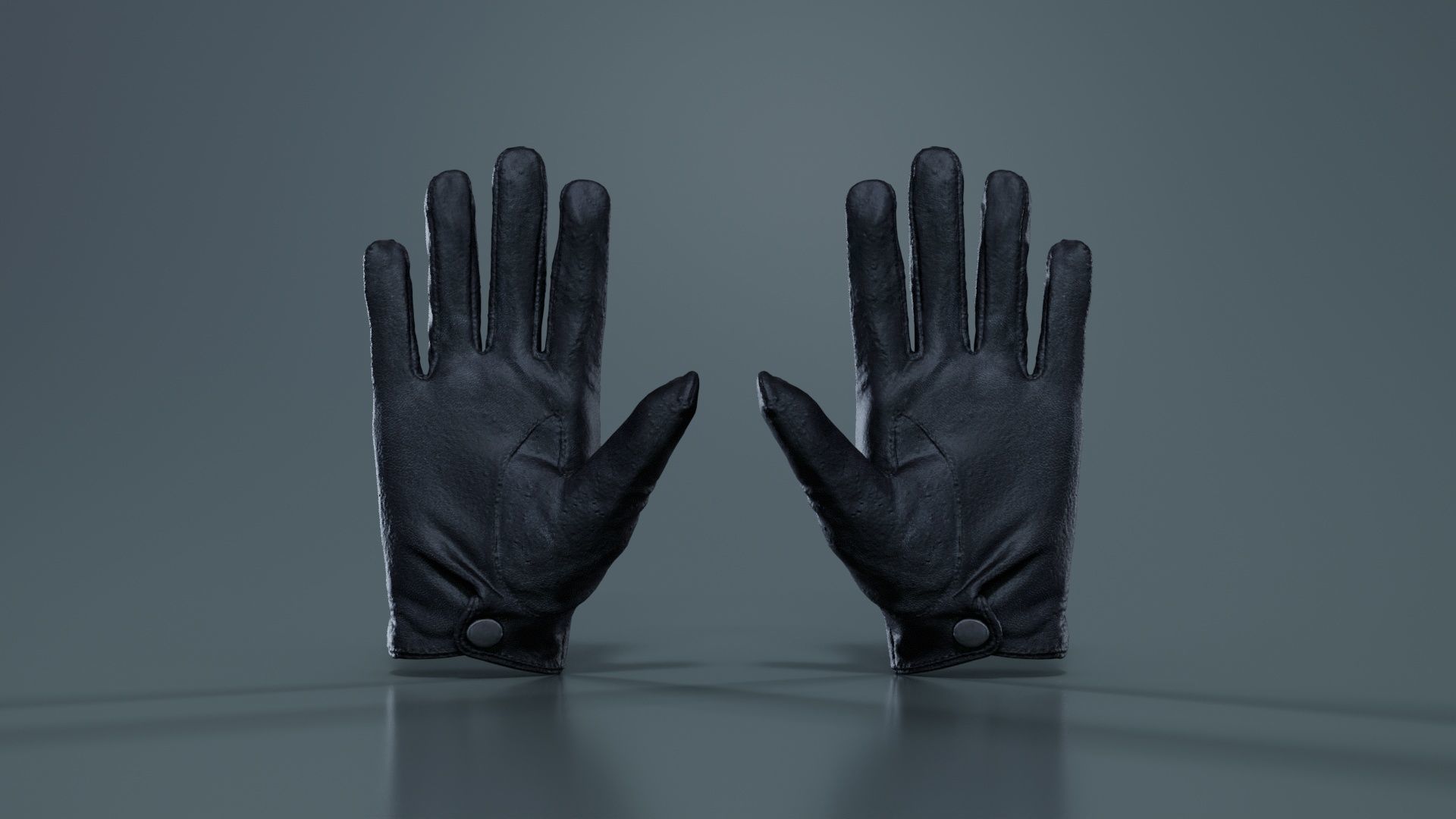 Button Gloves Low-poly 3D model_2