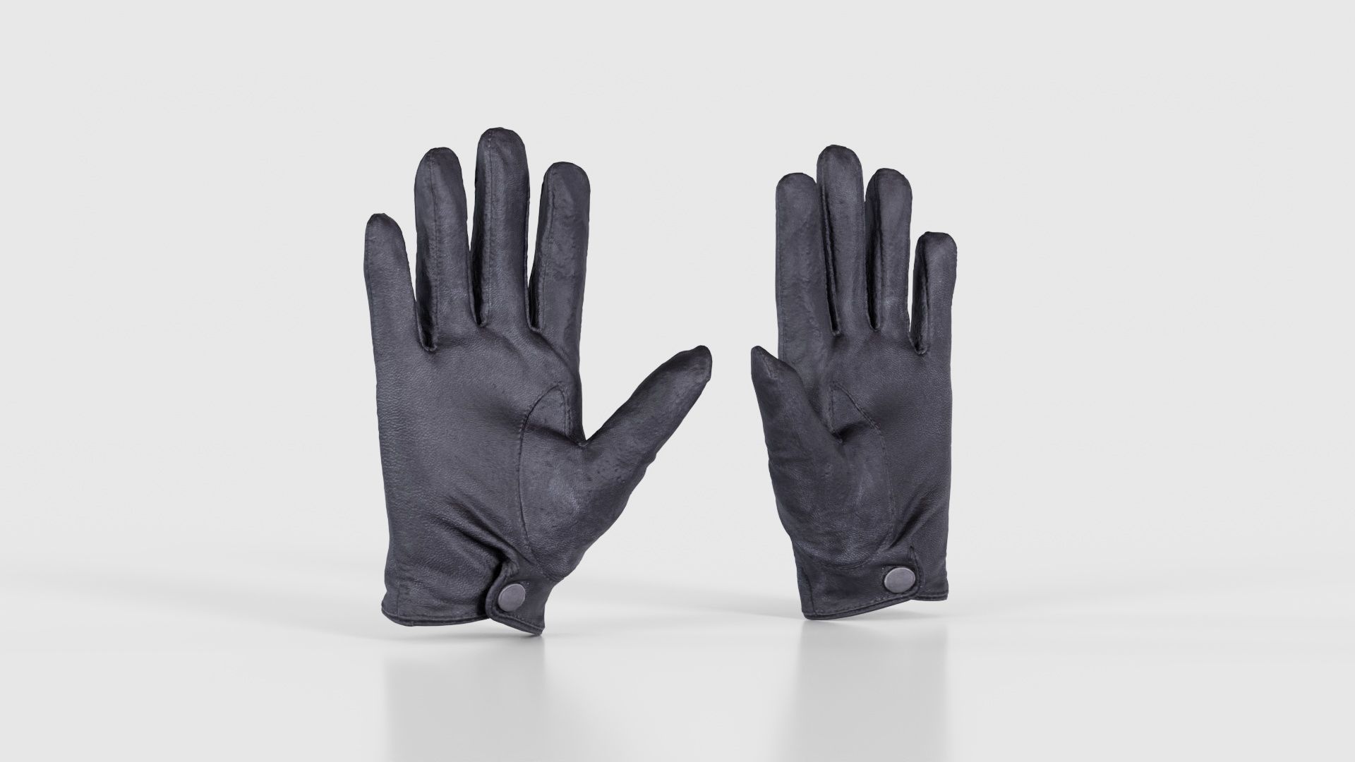 Button Gloves Low-poly 3D model_22