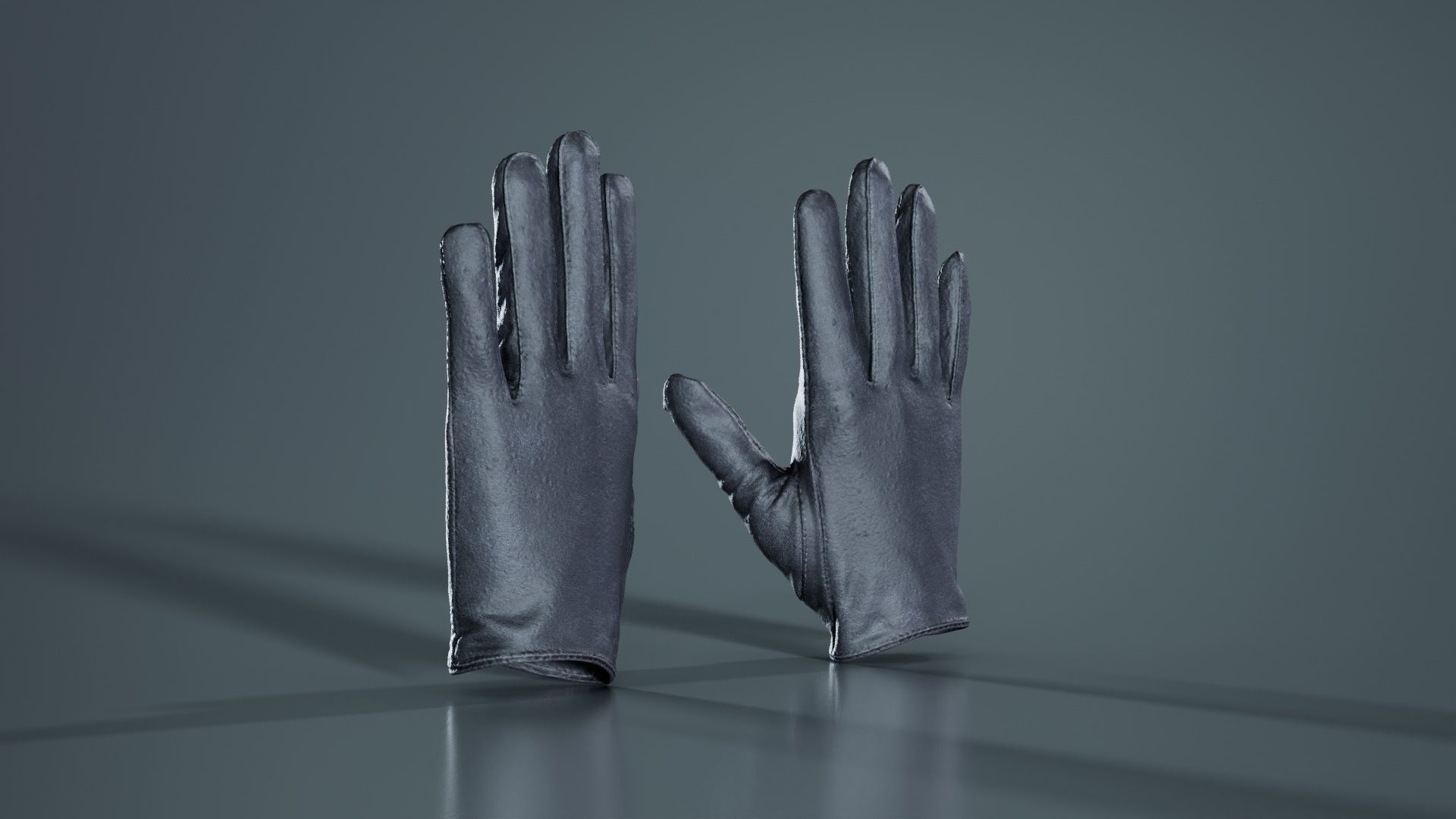 Button Gloves Low-poly 3D model_3