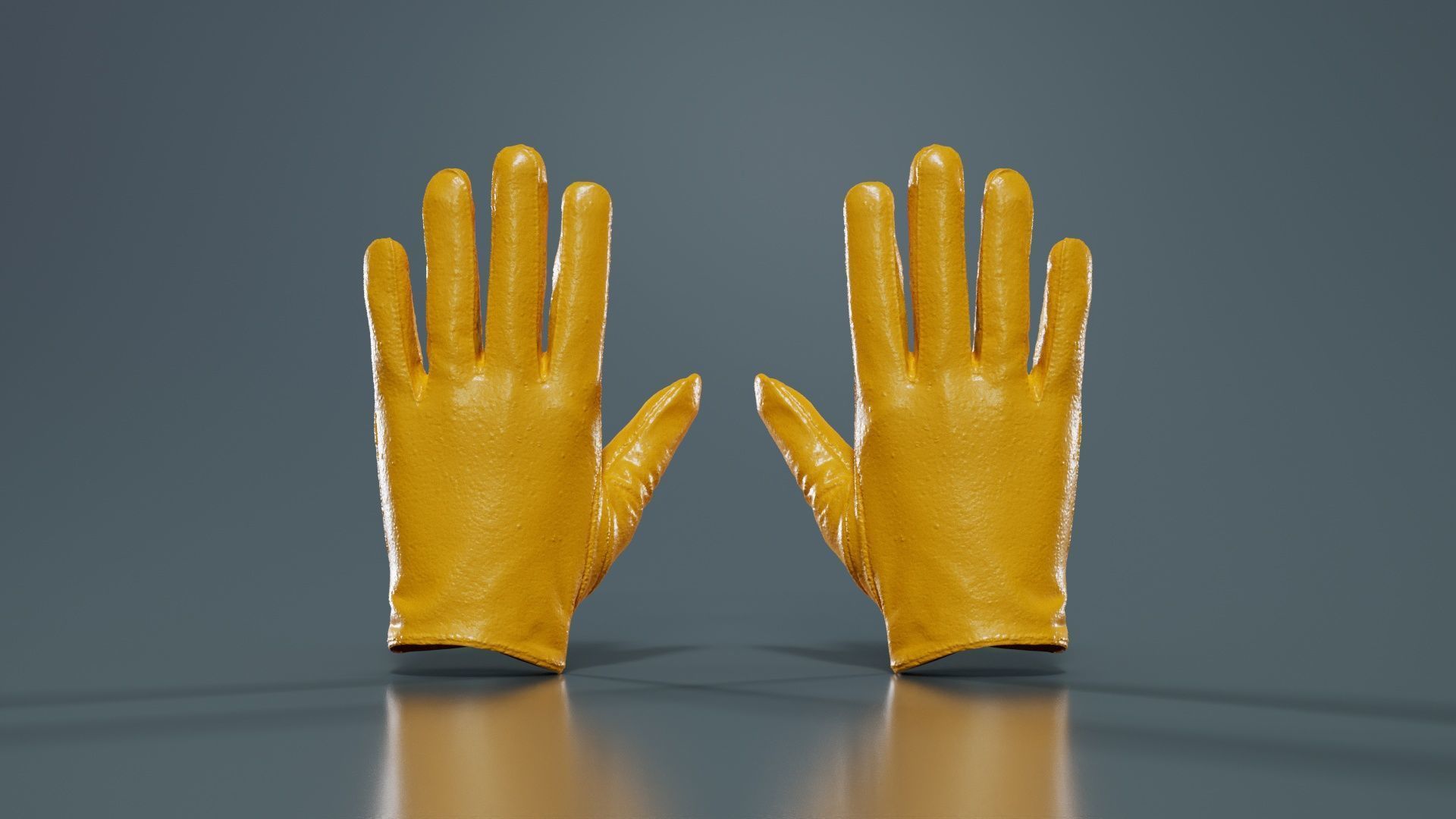 Button Gloves Low-poly 3D model_12