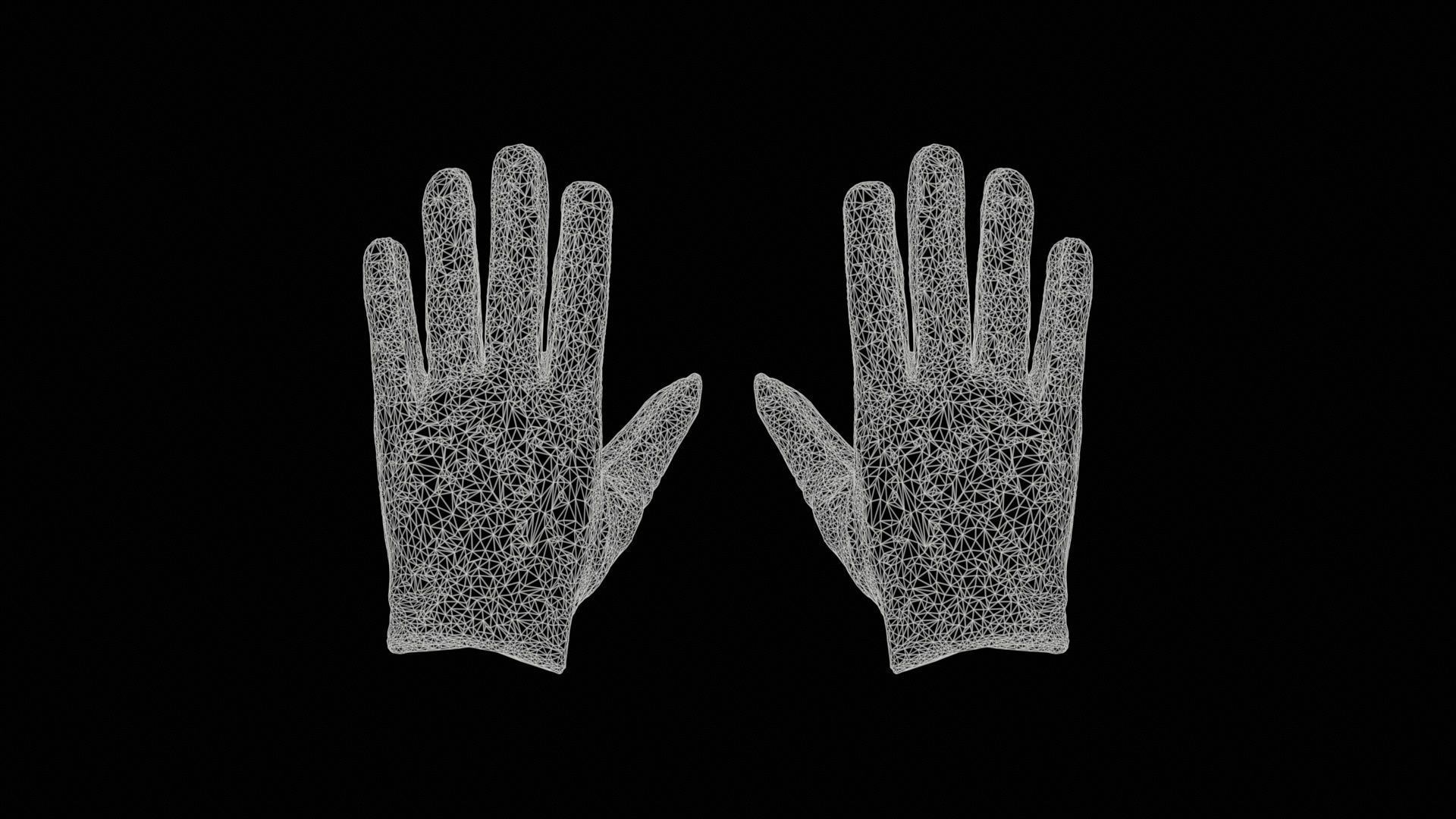 Button Gloves Low-poly 3D model_11