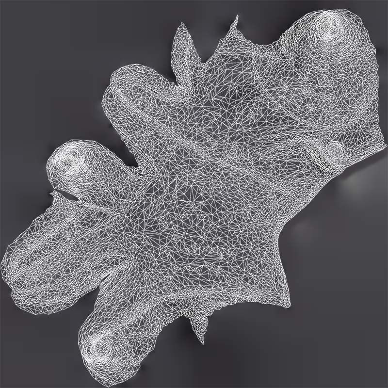 Button Gloves Low-poly 3D model_14