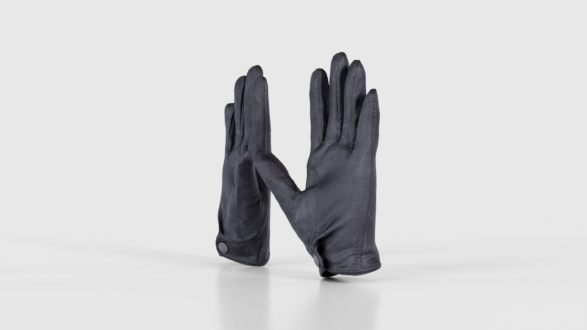 Button Gloves Low-poly 3D model_19