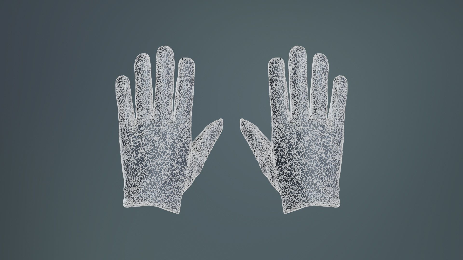 Button Gloves Low-poly 3D model_9