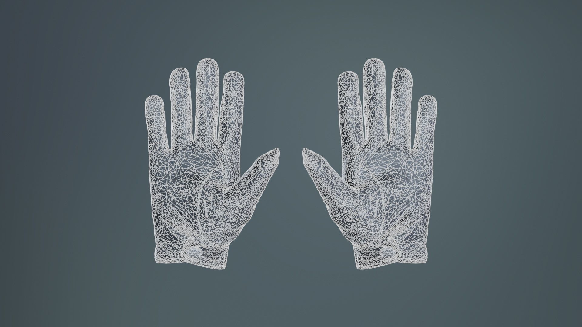 Button Gloves Low-poly 3D model_10