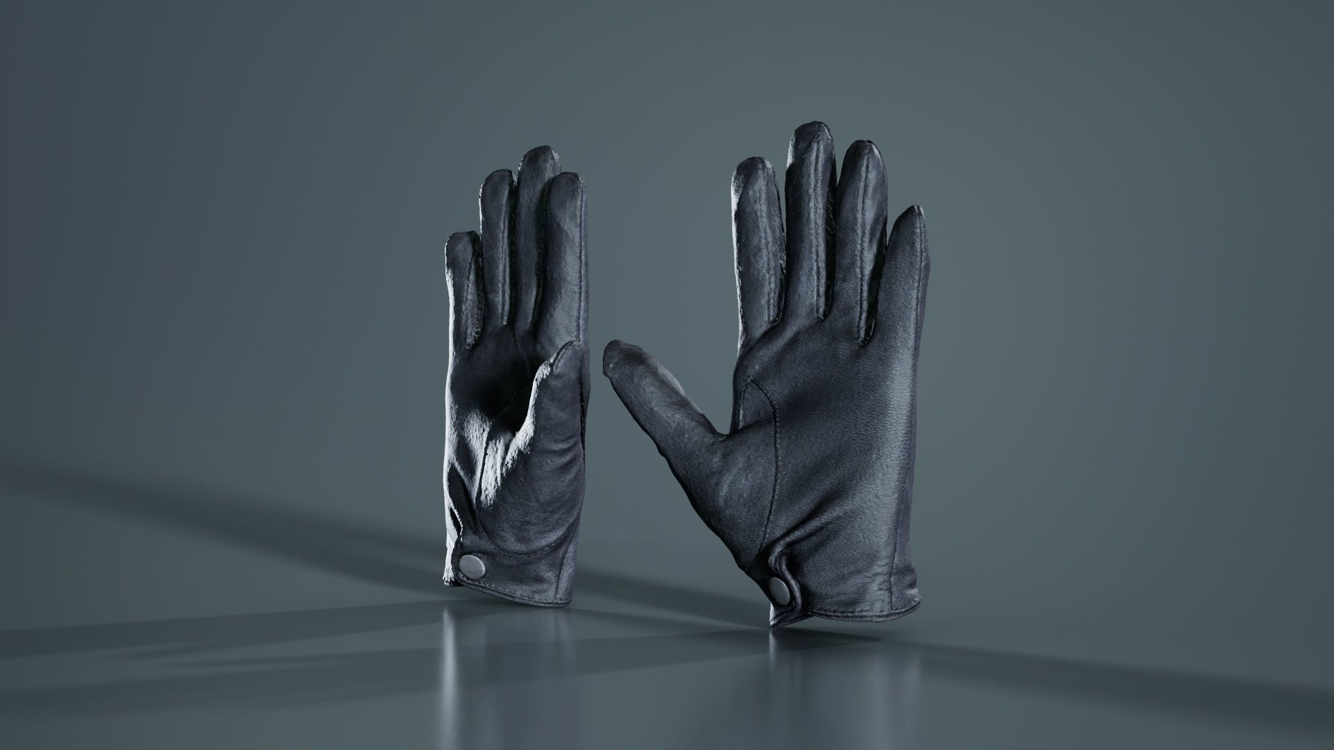 Button Gloves Low-poly 3D model_6