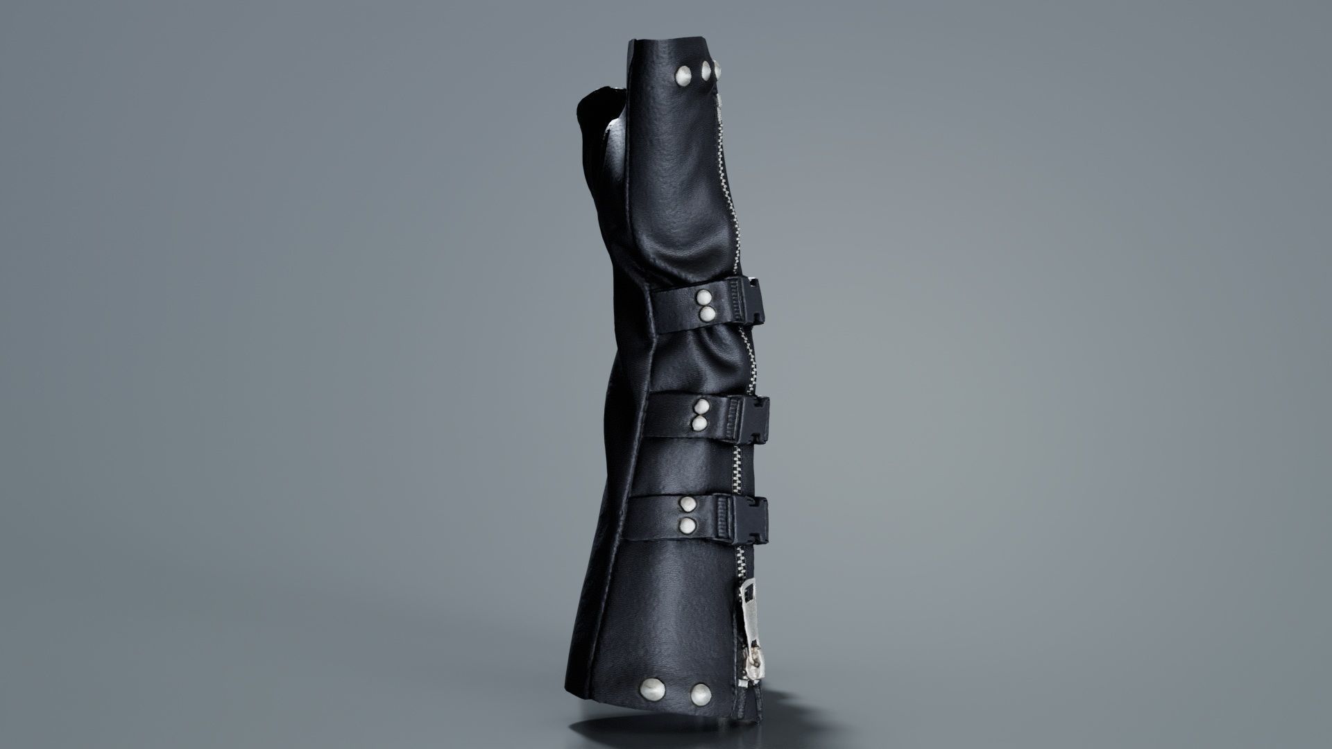 Clasp Leather Gloves Low-poly 3D model_8
