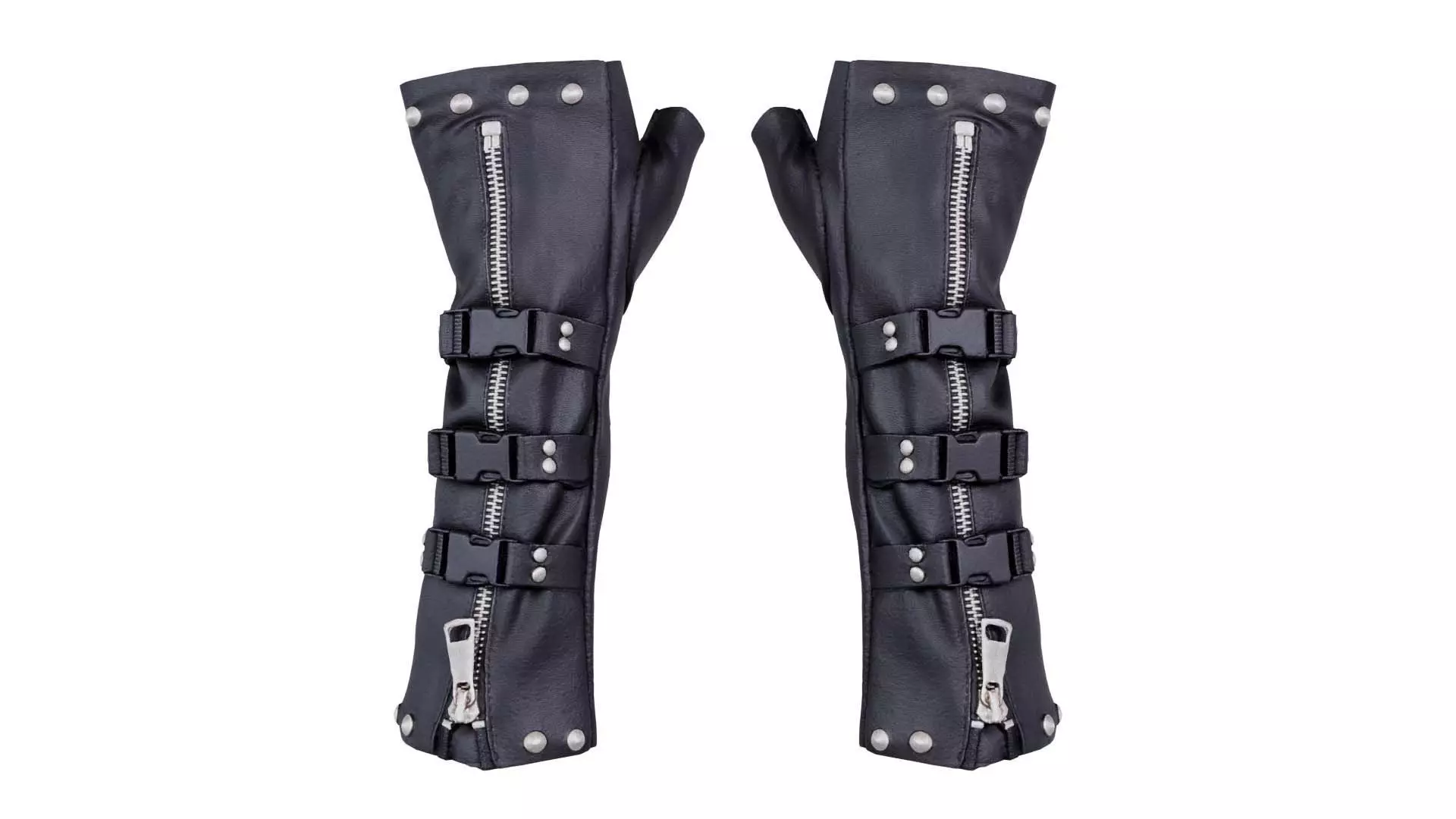 Clasp Leather Gloves Low-poly 3D model_0