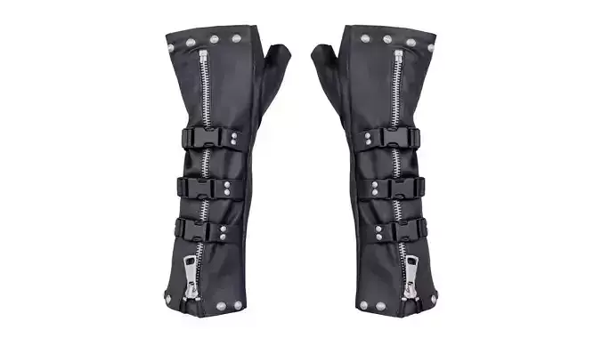 Clasp Leather Gloves Low-poly 3D model Clasp Leather Gloves Low-poly 3D model