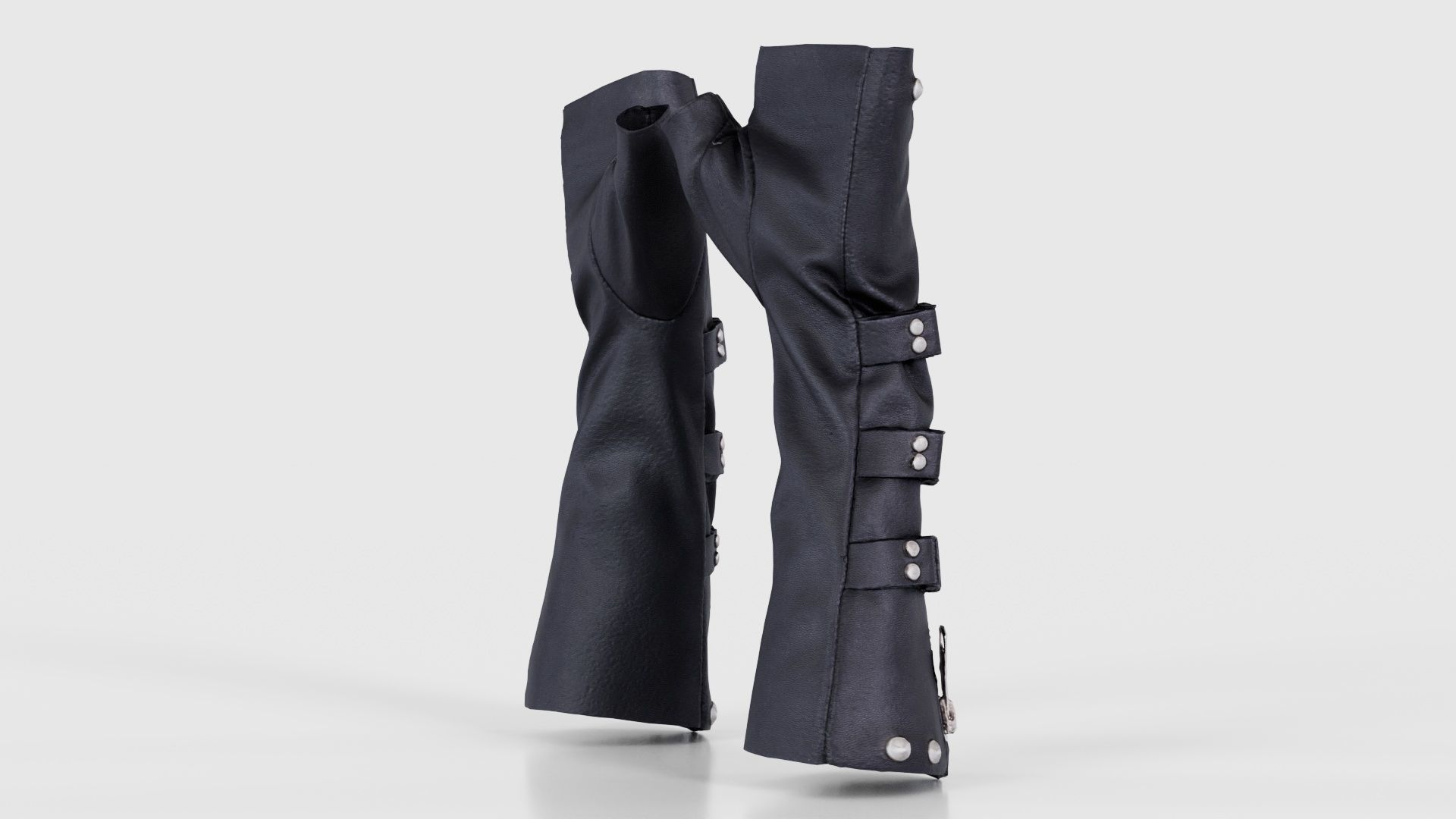 Clasp Leather Gloves Low-poly 3D model_19
