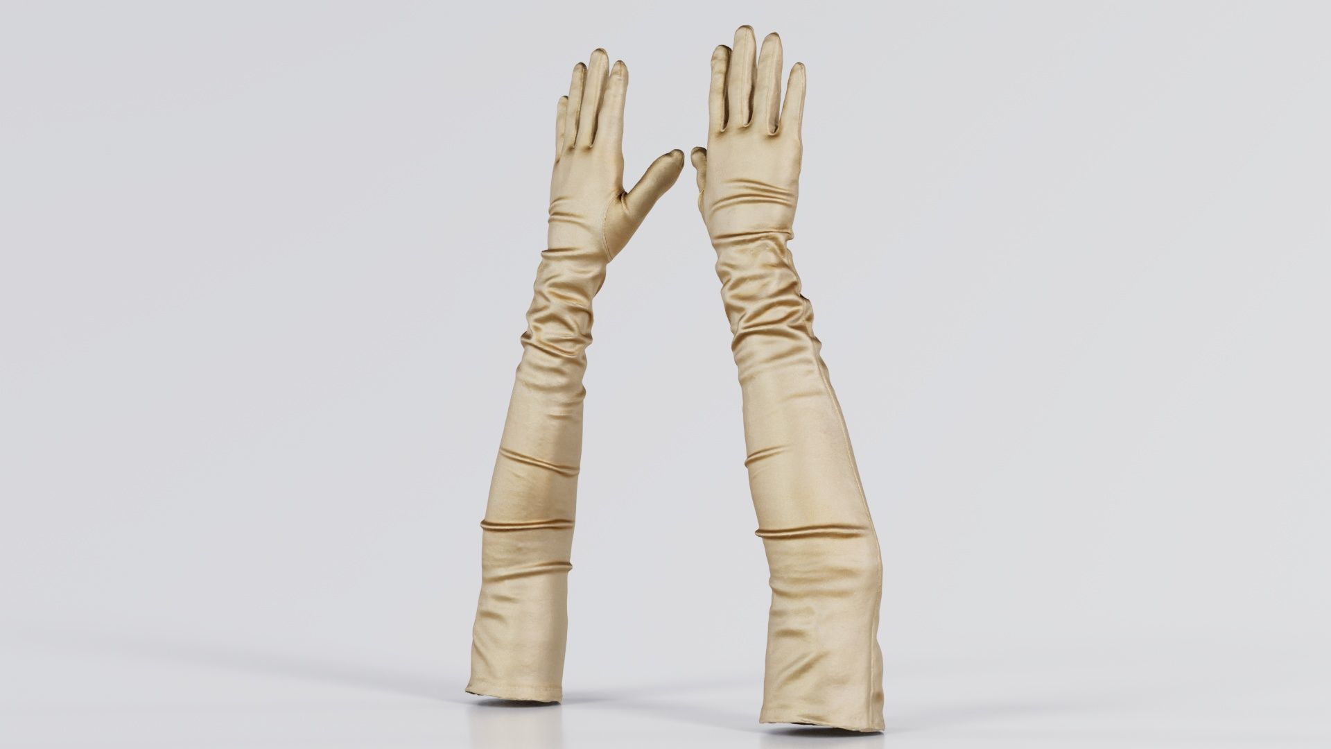 Diva Gloves Wrinkles Low-poly 3D model_6