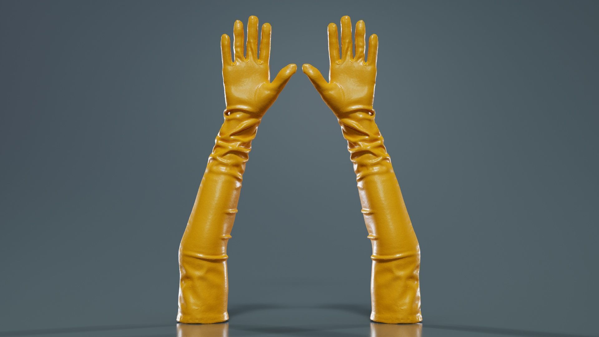 Diva Gloves Wrinkles Low-poly 3D model_13