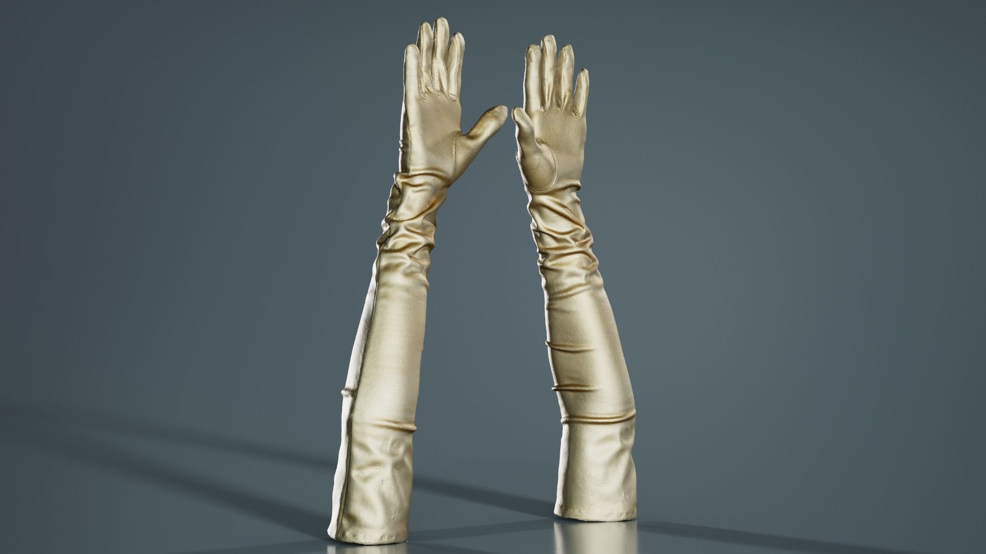 Diva Gloves Wrinkles Low-poly 3D model_1