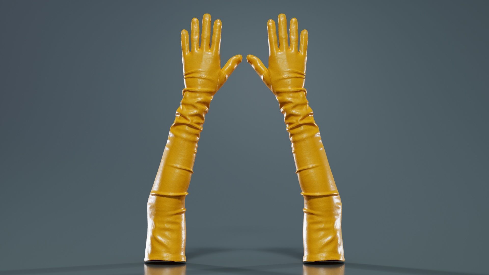 Diva Gloves Wrinkles Low-poly 3D model_12
