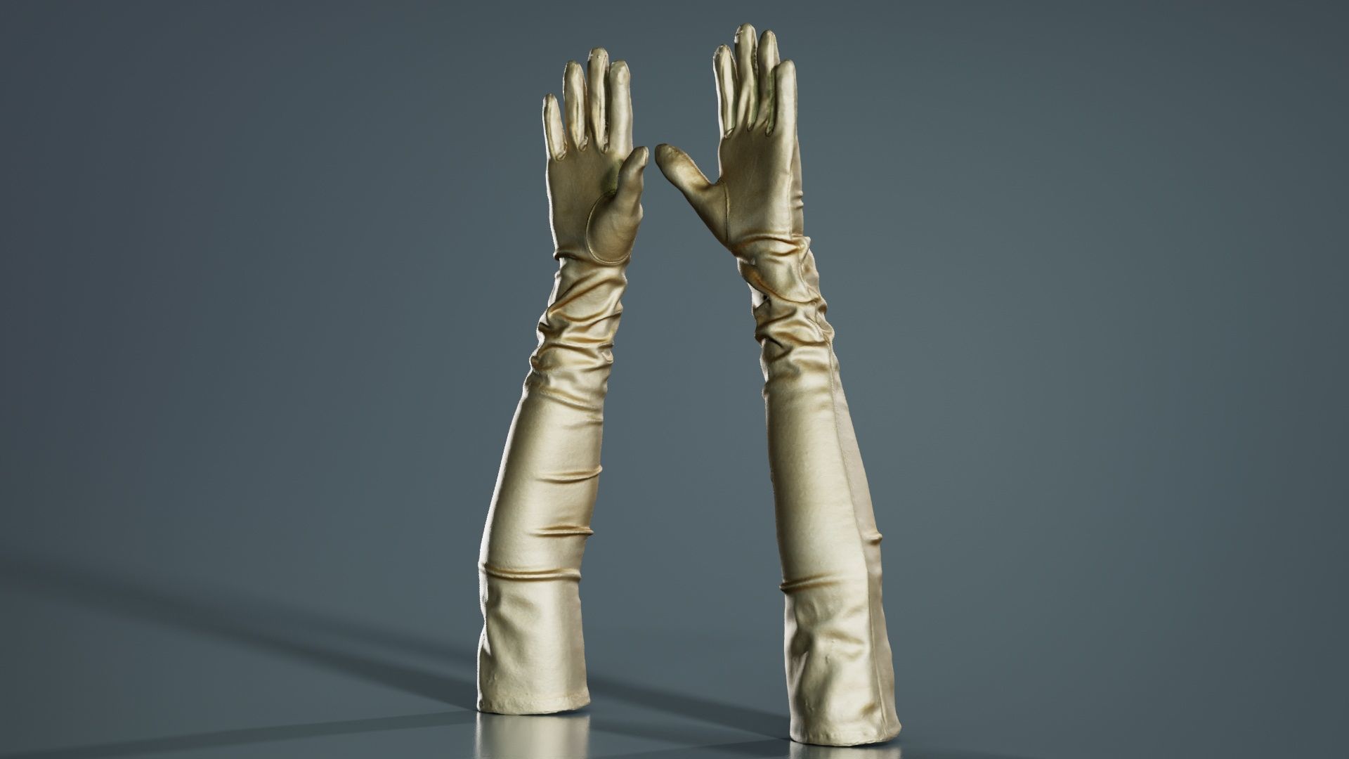 Diva Gloves Wrinkles Low-poly 3D model_4