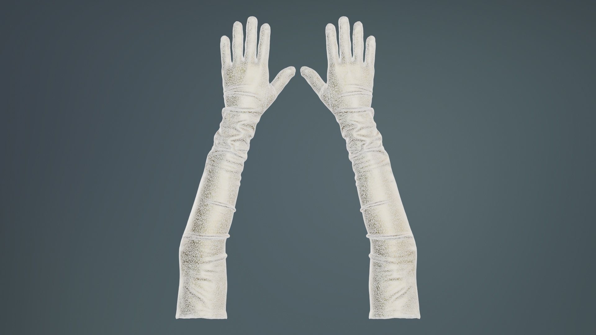 Diva Gloves Wrinkles Low-poly 3D model_9