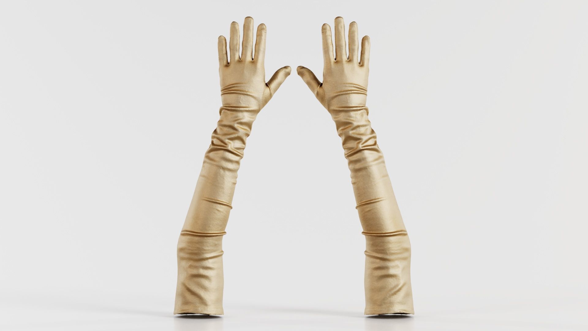 Diva Gloves Wrinkles Low-poly 3D model_3