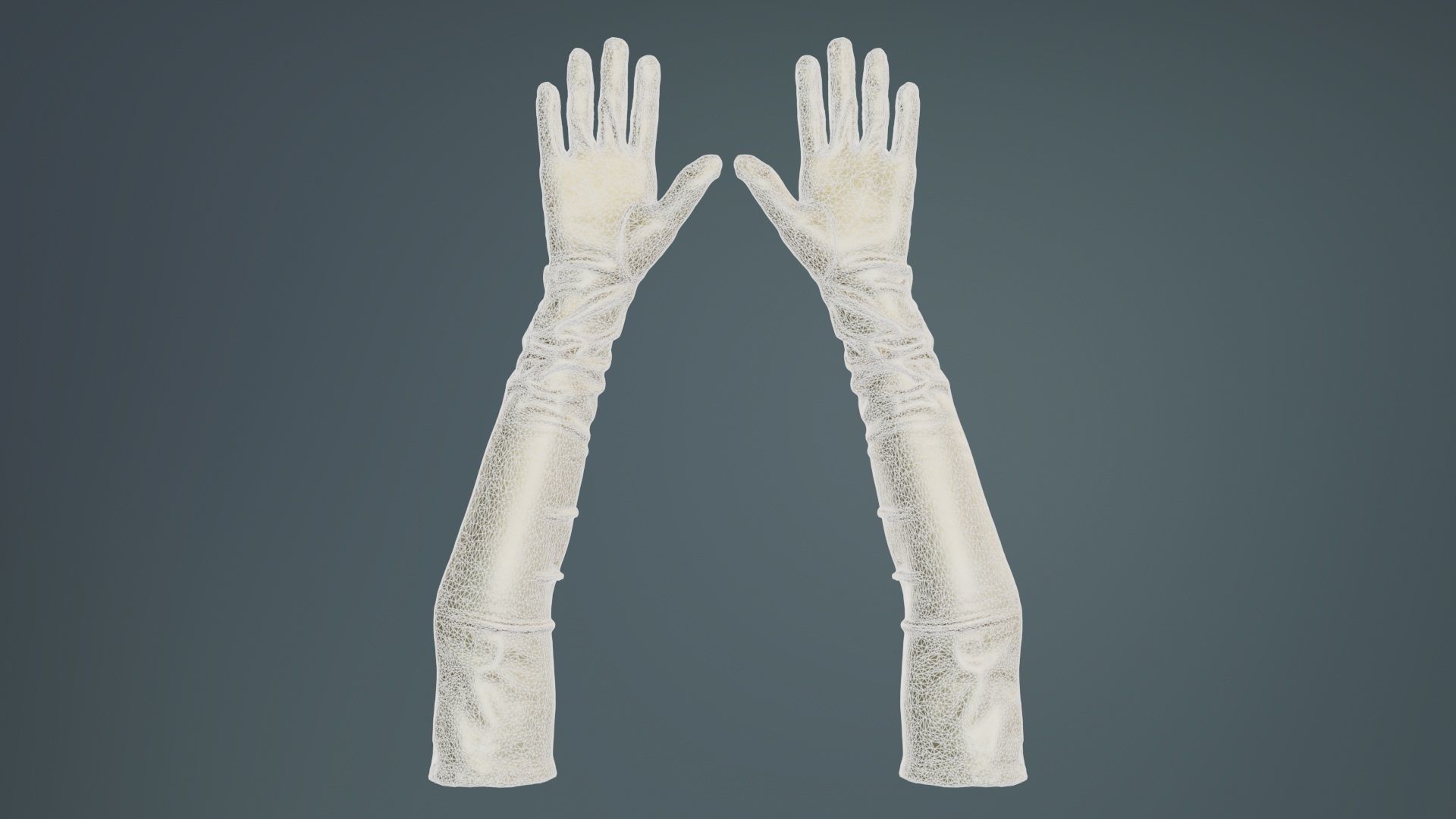 Diva Gloves Wrinkles Low-poly 3D model_10