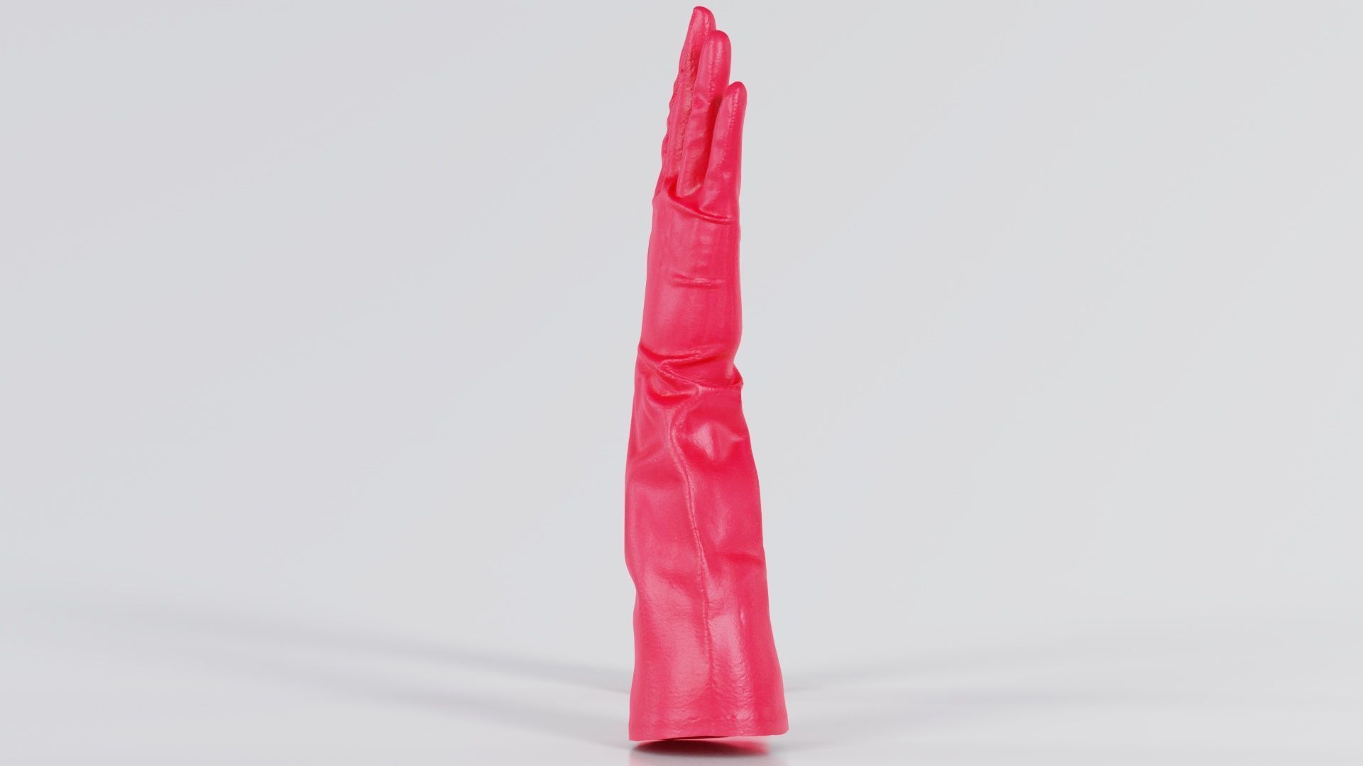 Elbow Length Latex Gloves Low-poly 3D model_2