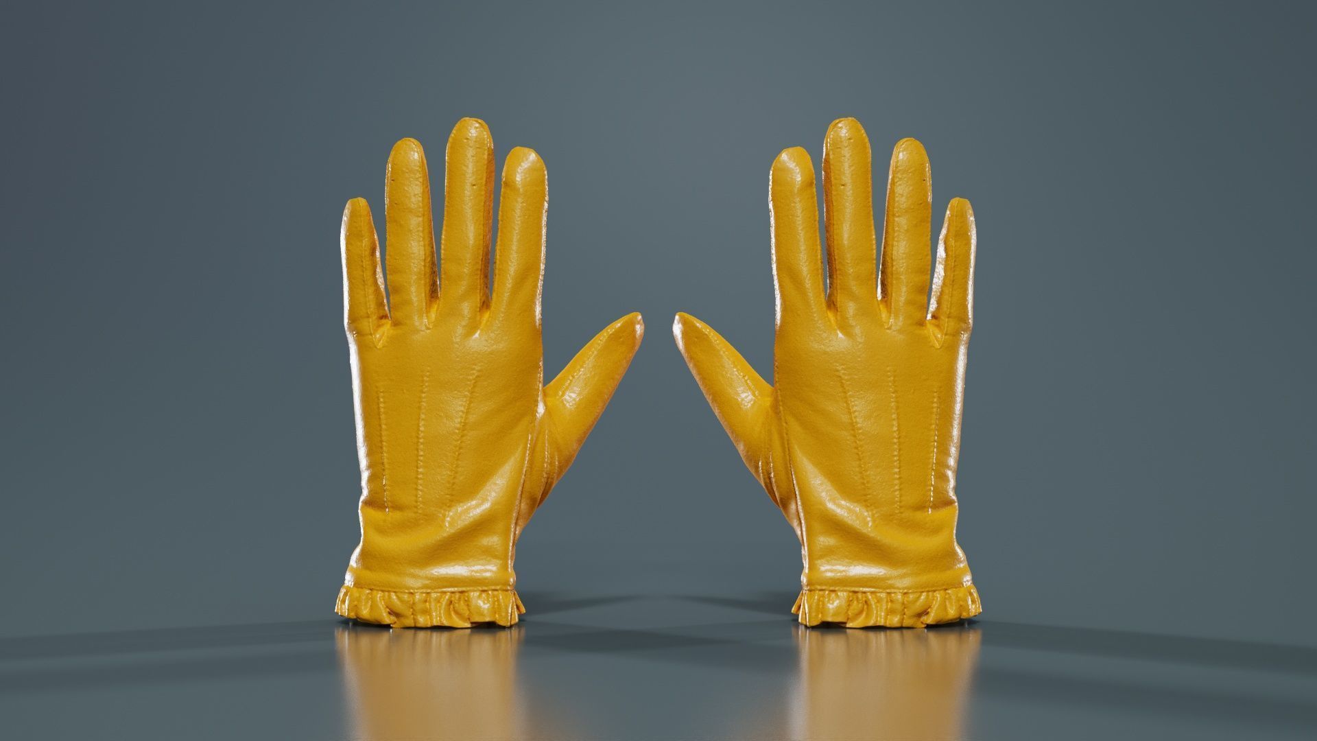 Fringe Gloves Low-poly 3D model_12